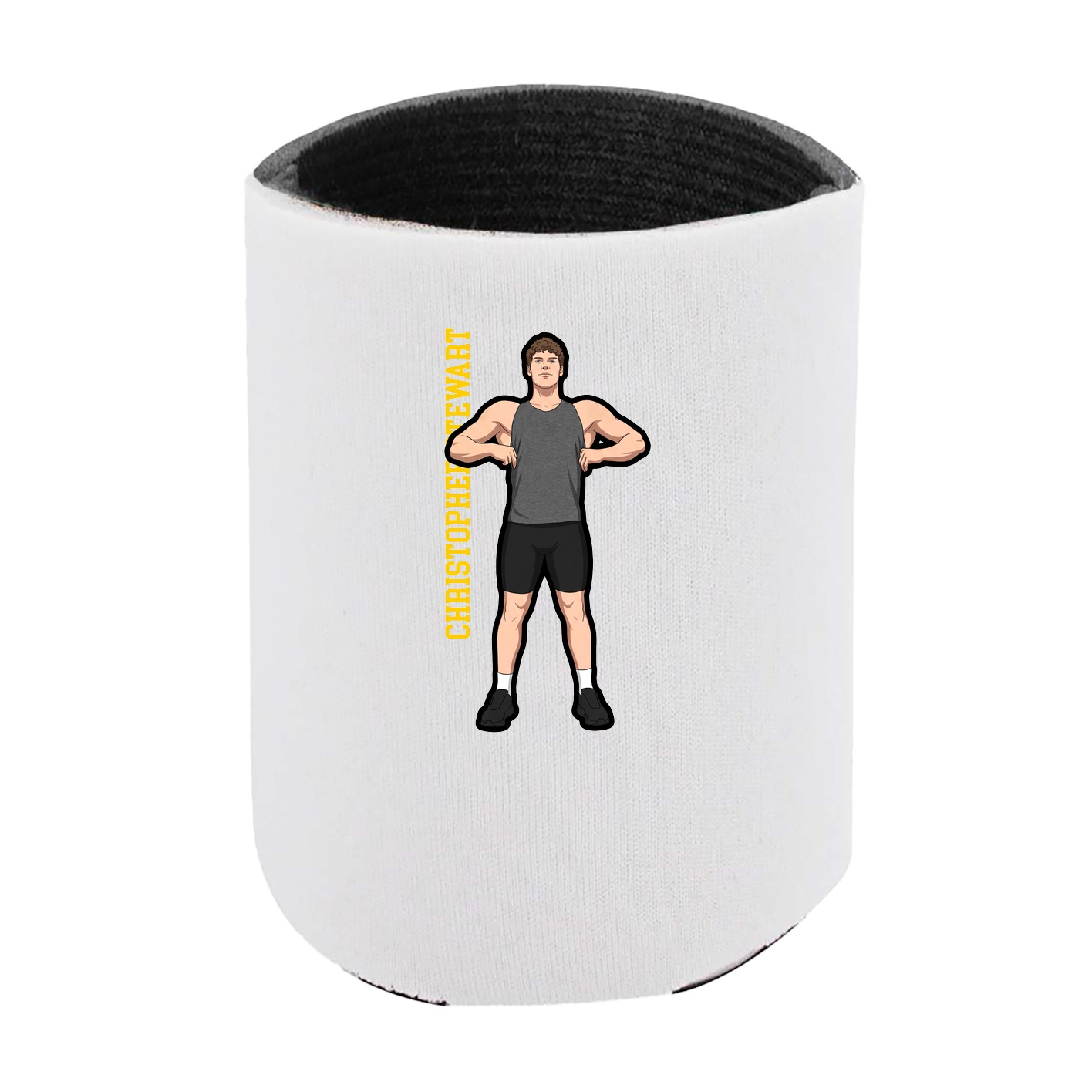 Can Holder — Name Vertical in White