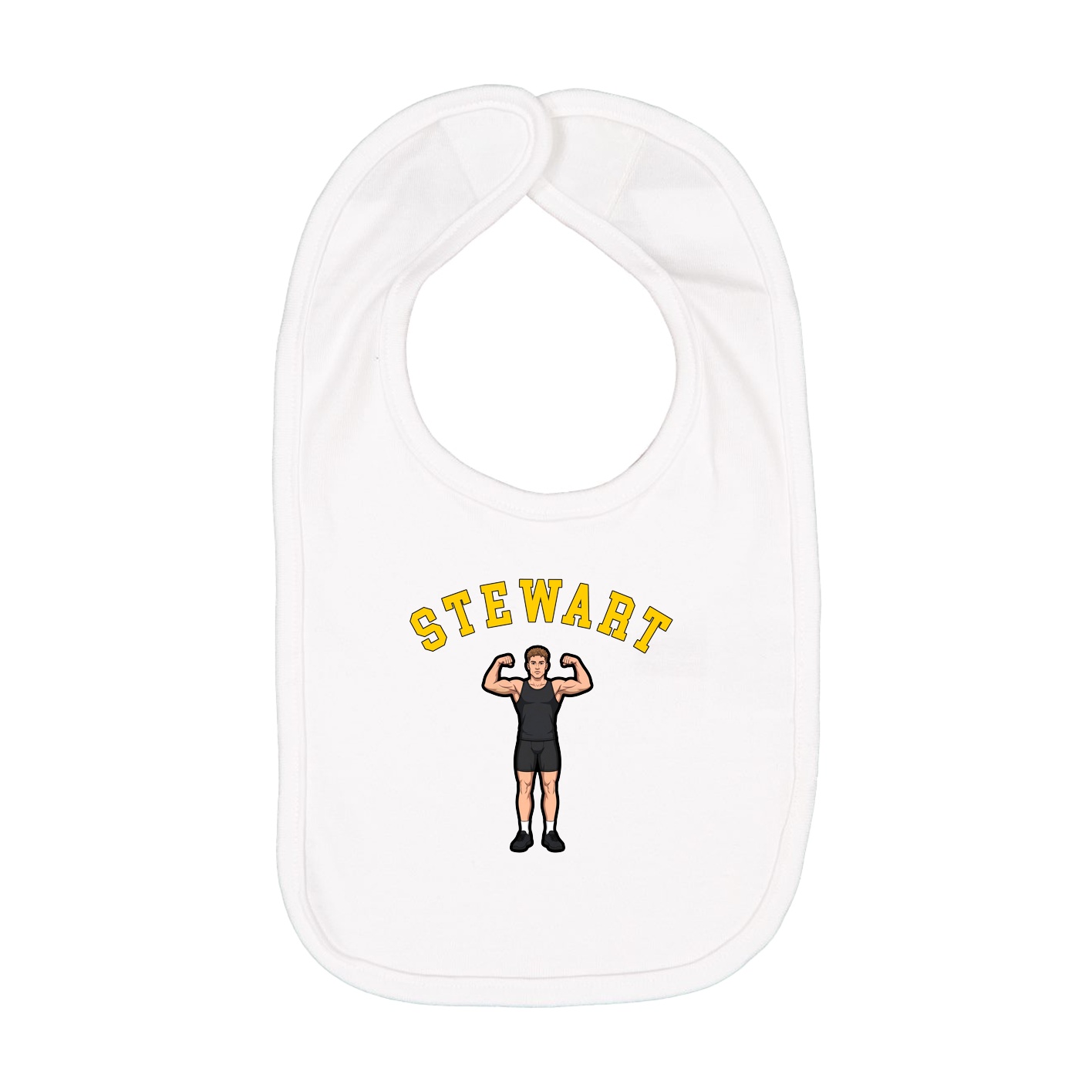 Infant Bib — Shirsey Arch in White