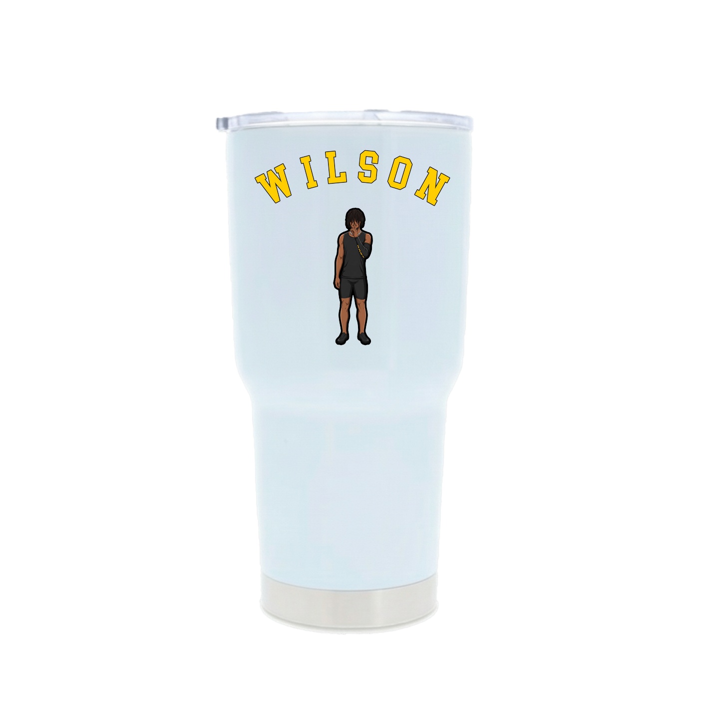 30oz Stainless Steel Tumbler — Shirsey Arch in White