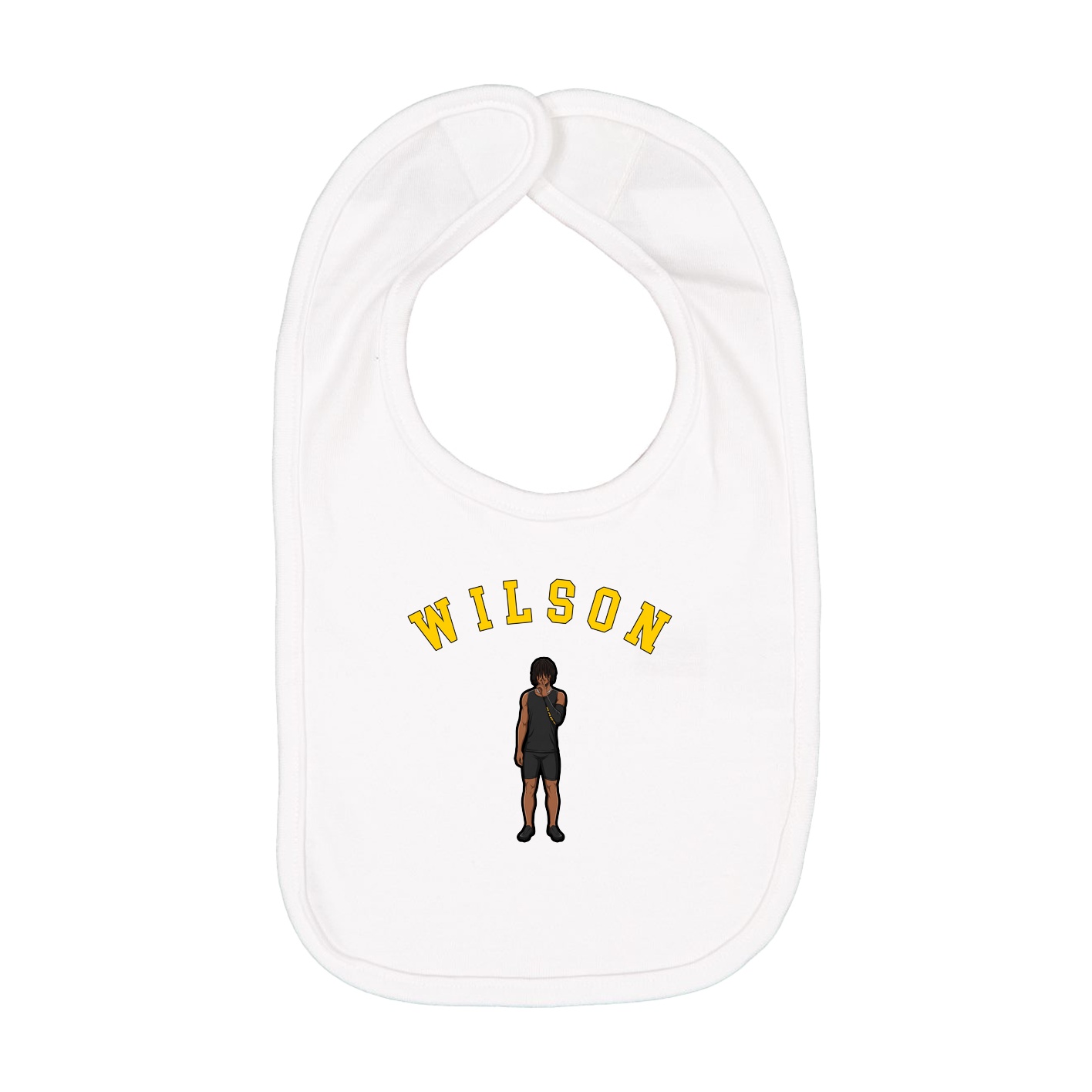 Infant Bib — Shirsey Arch in White