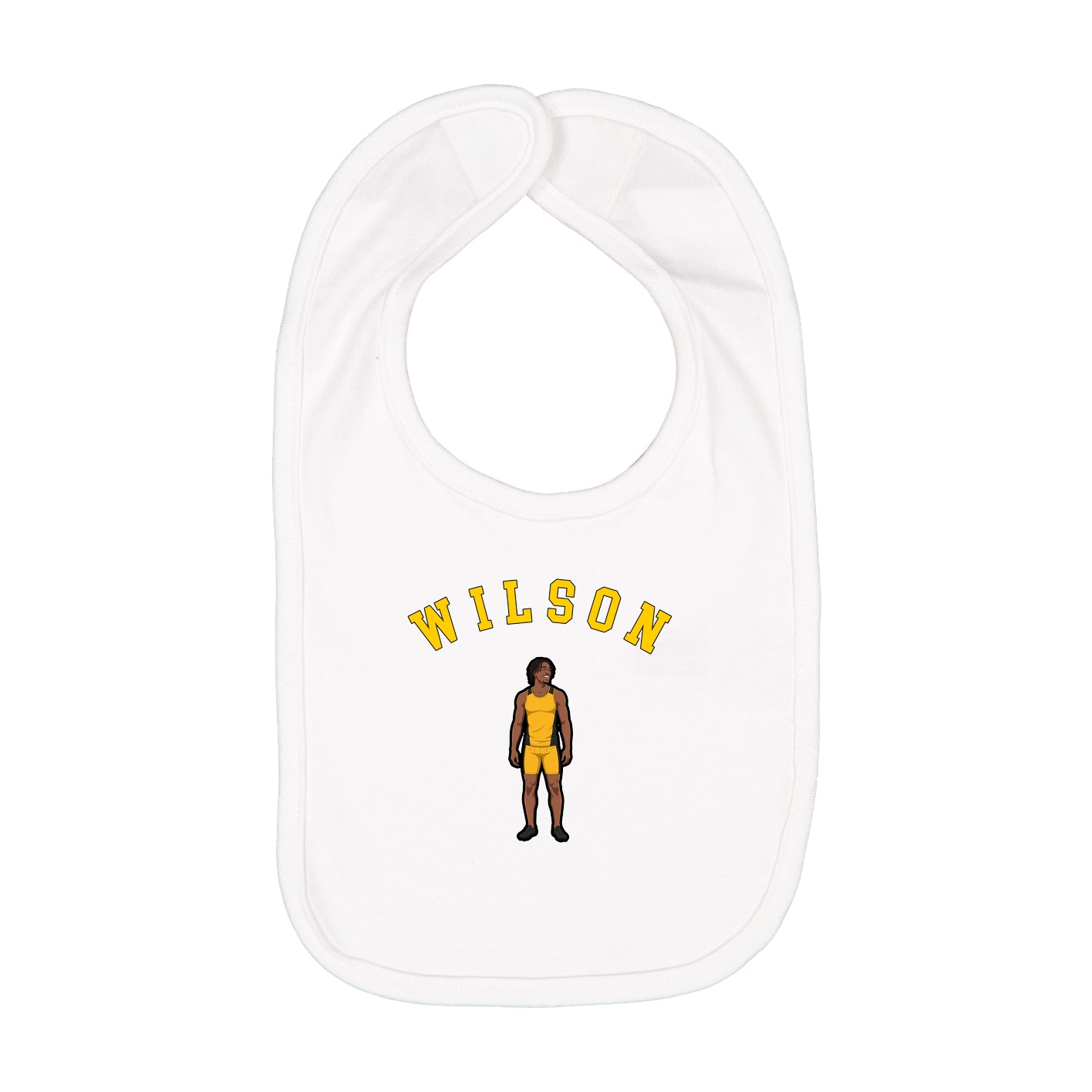 Infant Bib — Shirsey Arch in White