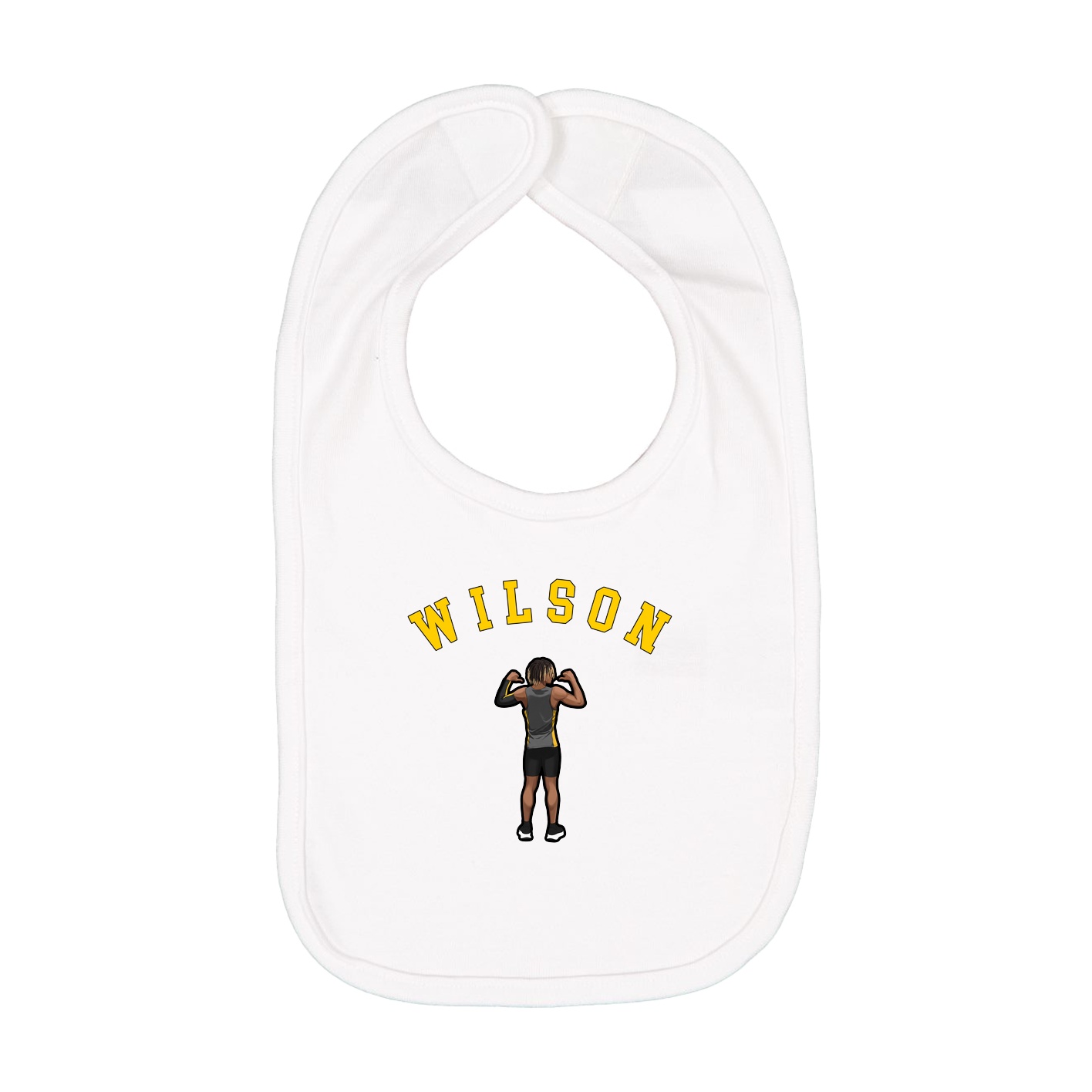 Infant Bib — Shirsey Arch in White