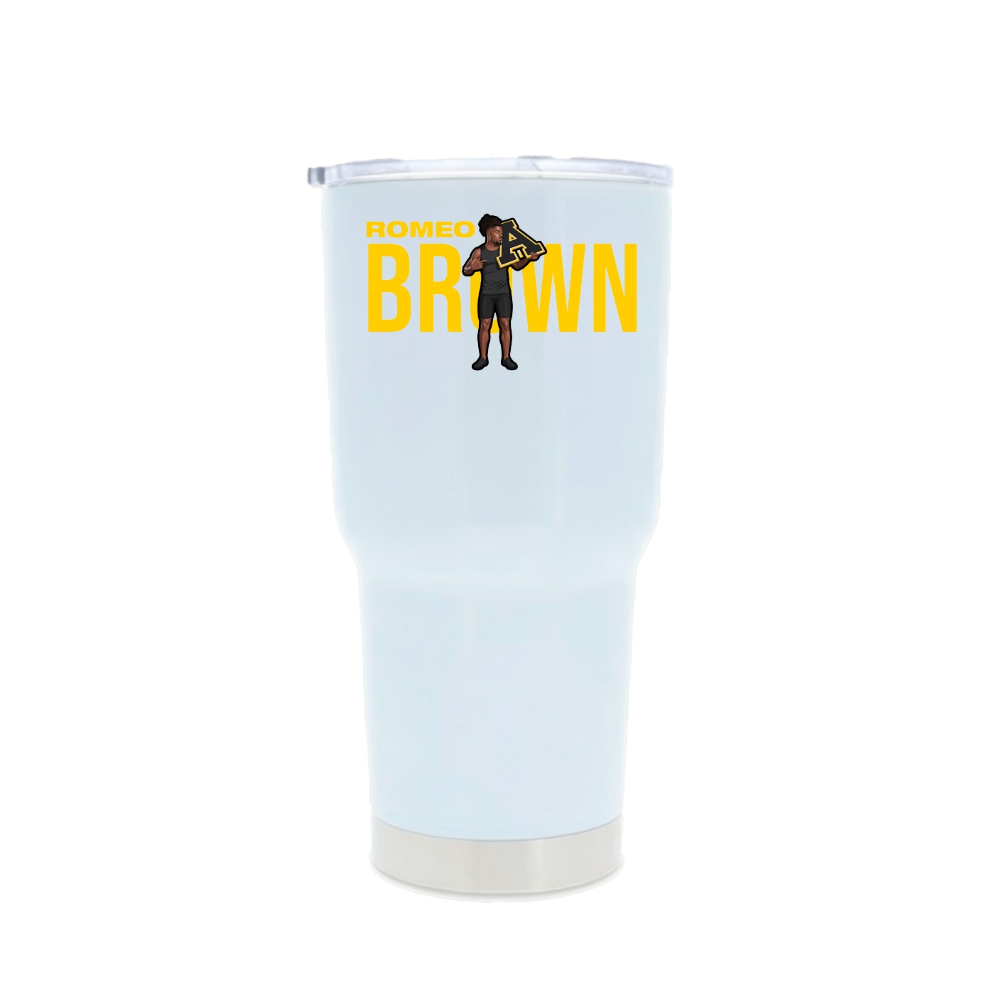 30oz Stainless Steel Tumbler — Player Name in White