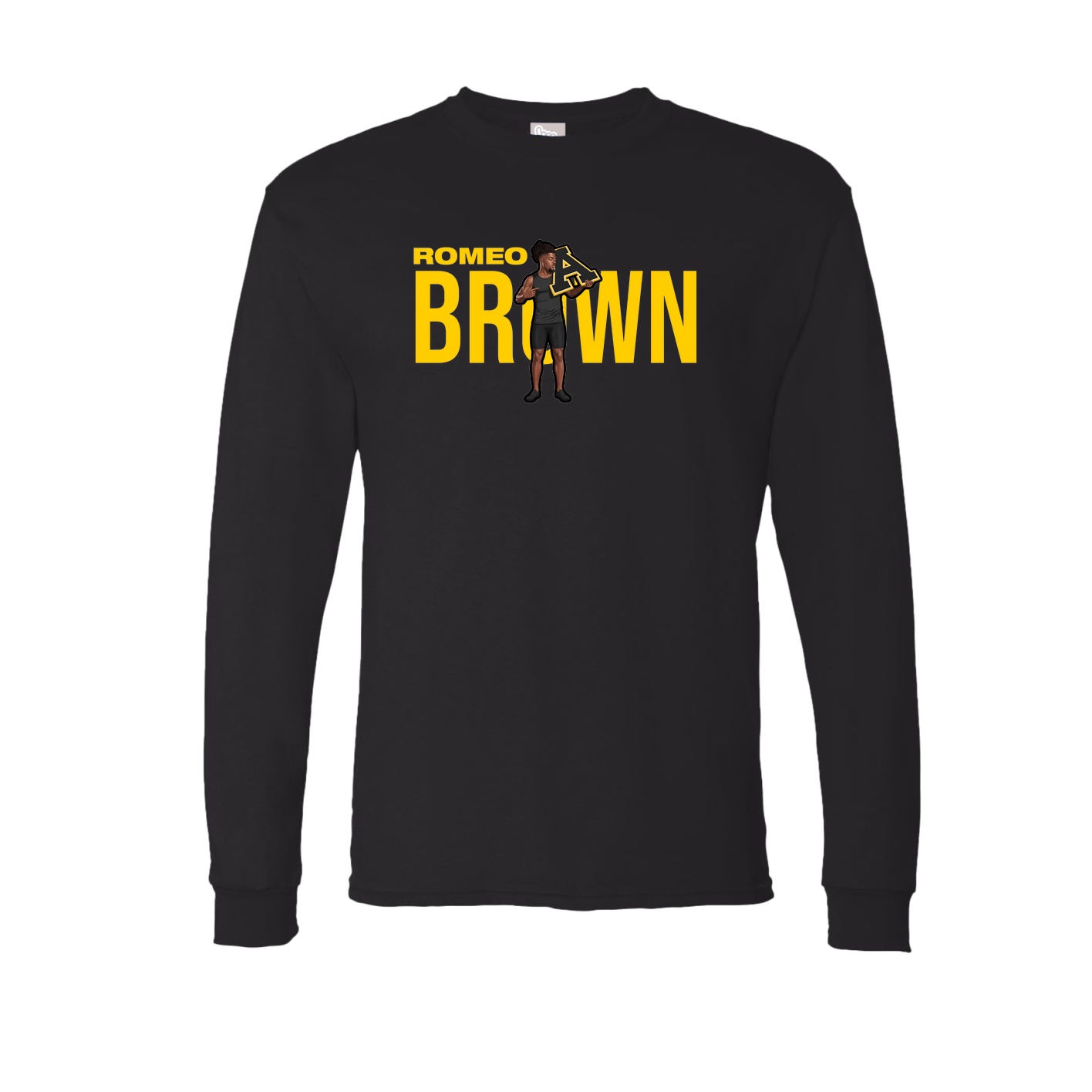 Long Sleeve Tee — Player Name in Black
