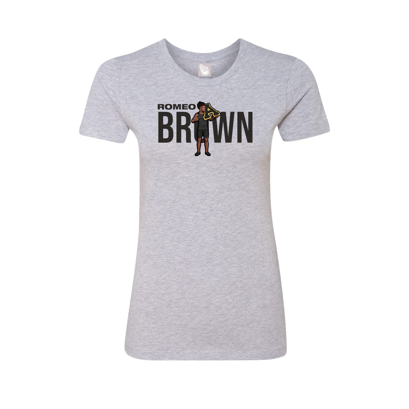 Womens Tee — Player Name in Grey