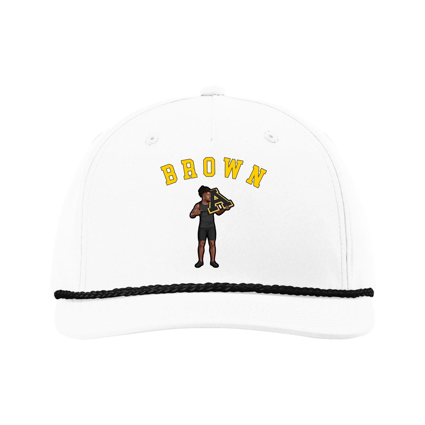 Five-Panel Classic Rope Cap — Shirsey Arch in White