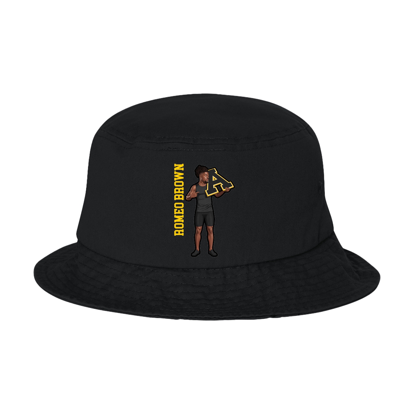 Bucket Cap — Name Vertical in Black