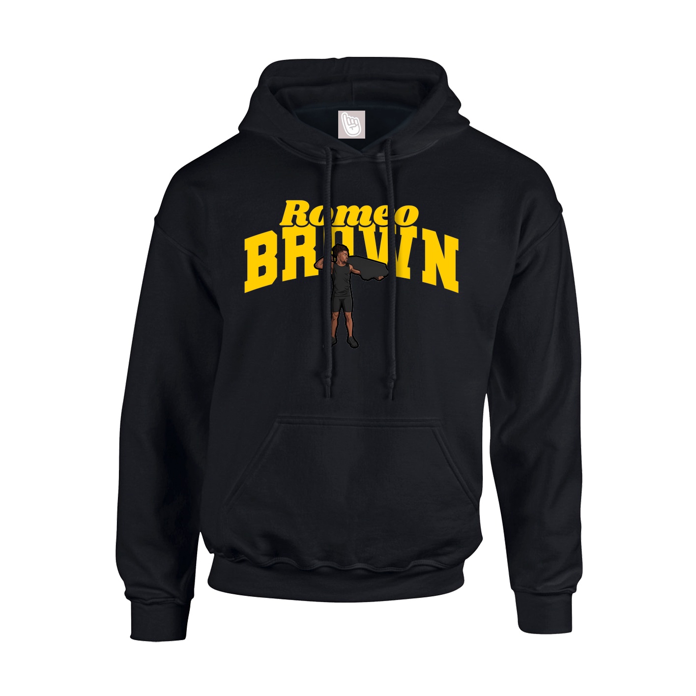 Youth Hoodie — Signature Arch in Black