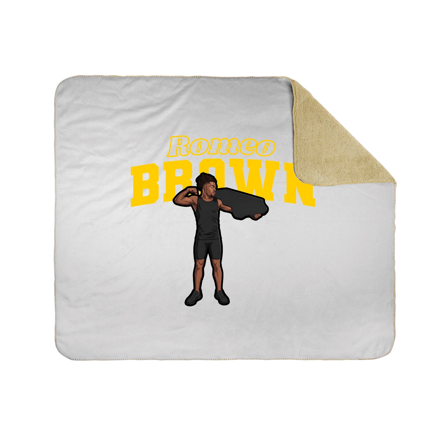 Throw Blanket — Name Arch in White