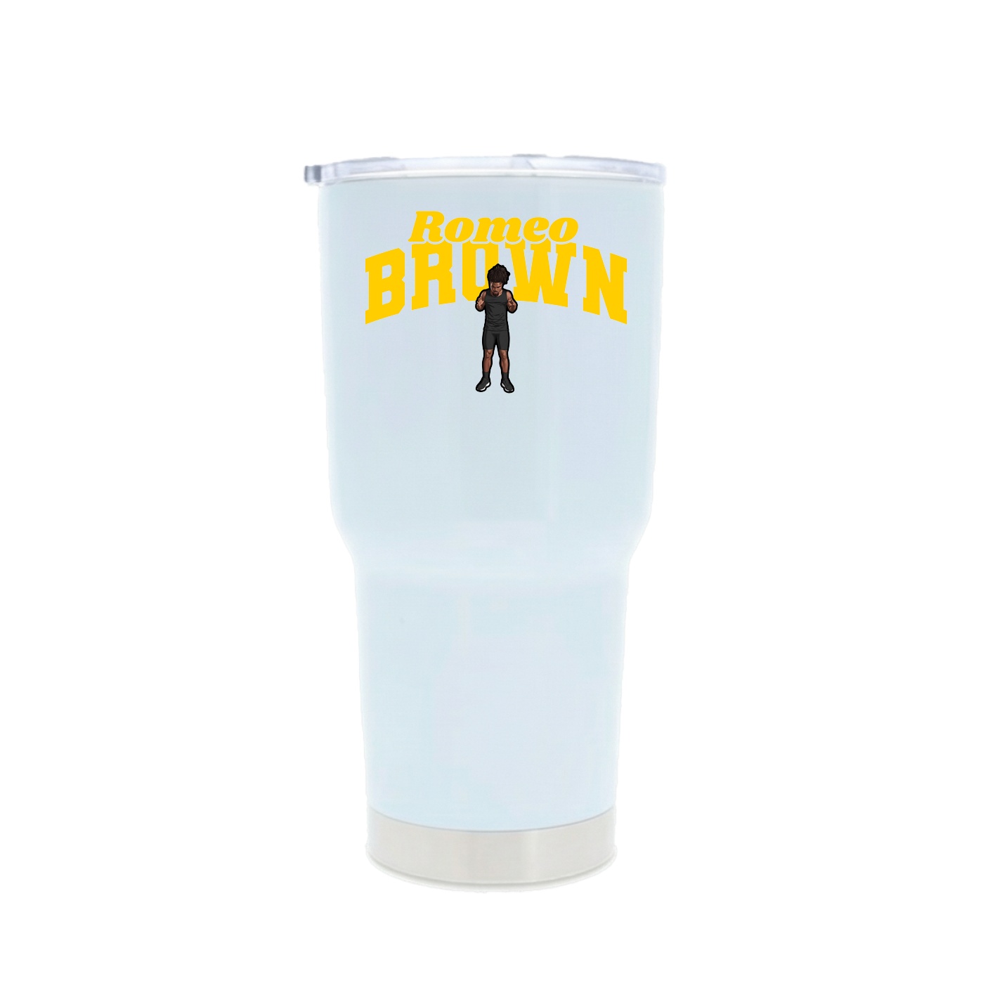30oz Stainless Steel Tumbler — Signature Arch in White