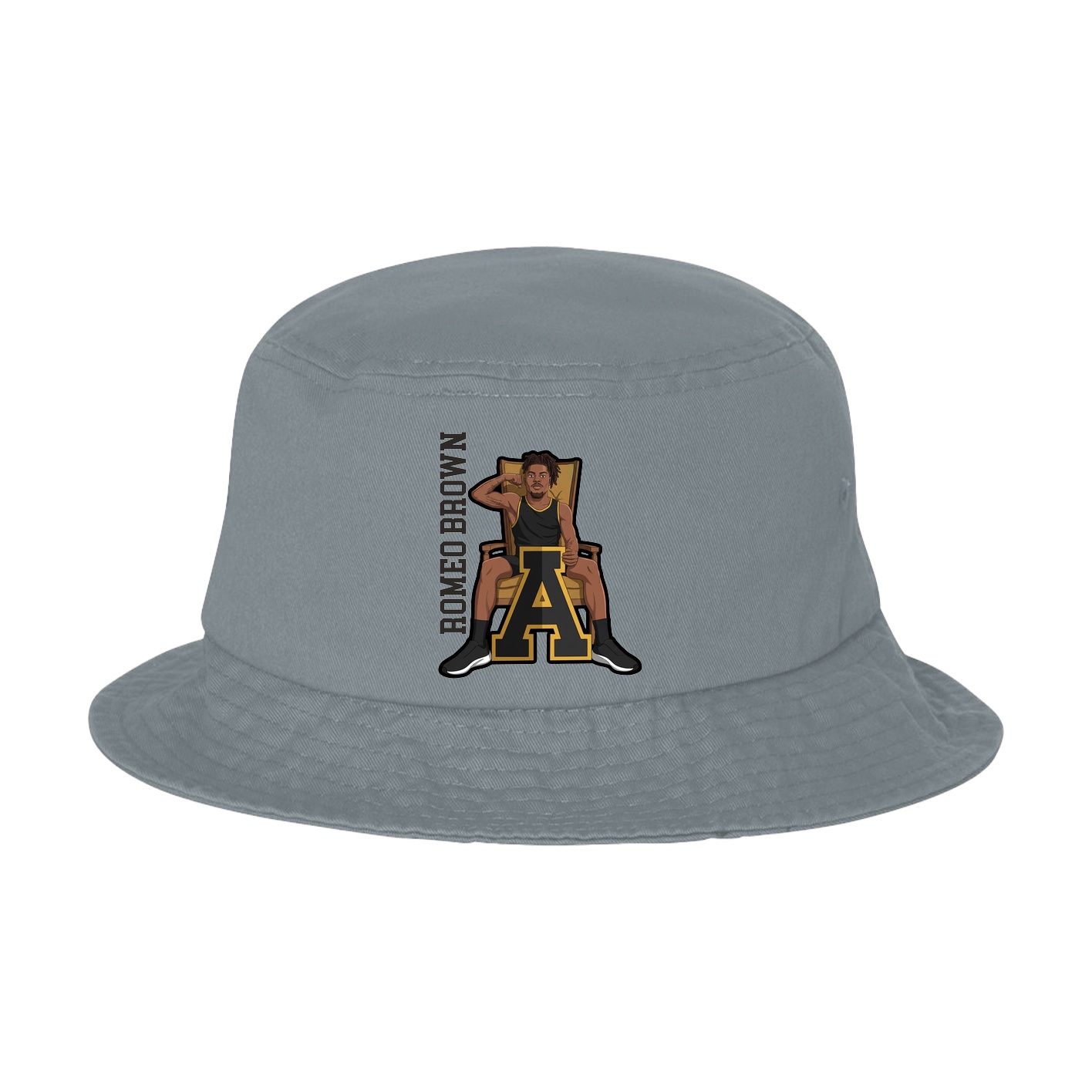 Bucket Cap — Name Vertical in Grey