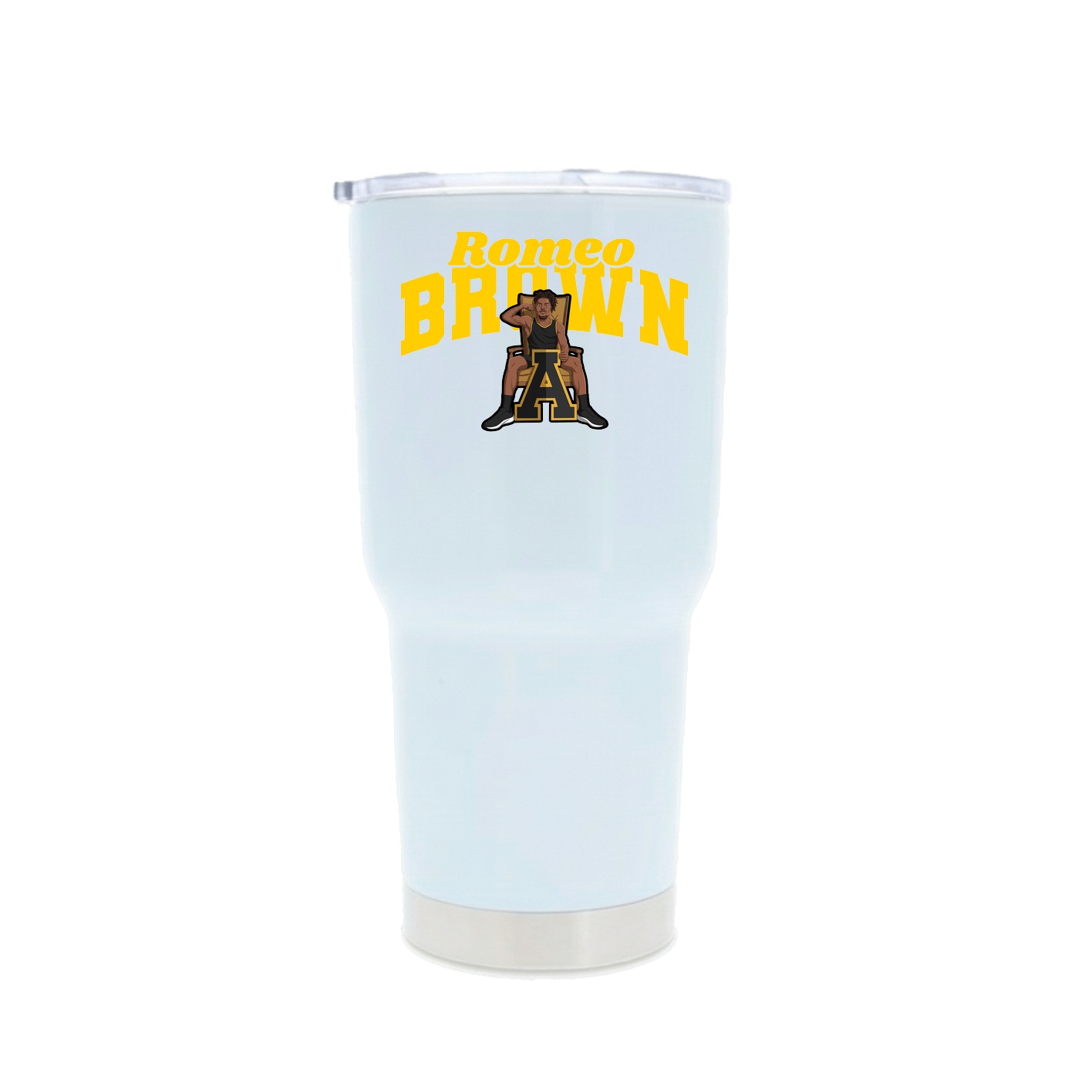 30oz Stainless Steel Tumbler — Signature Arch in White