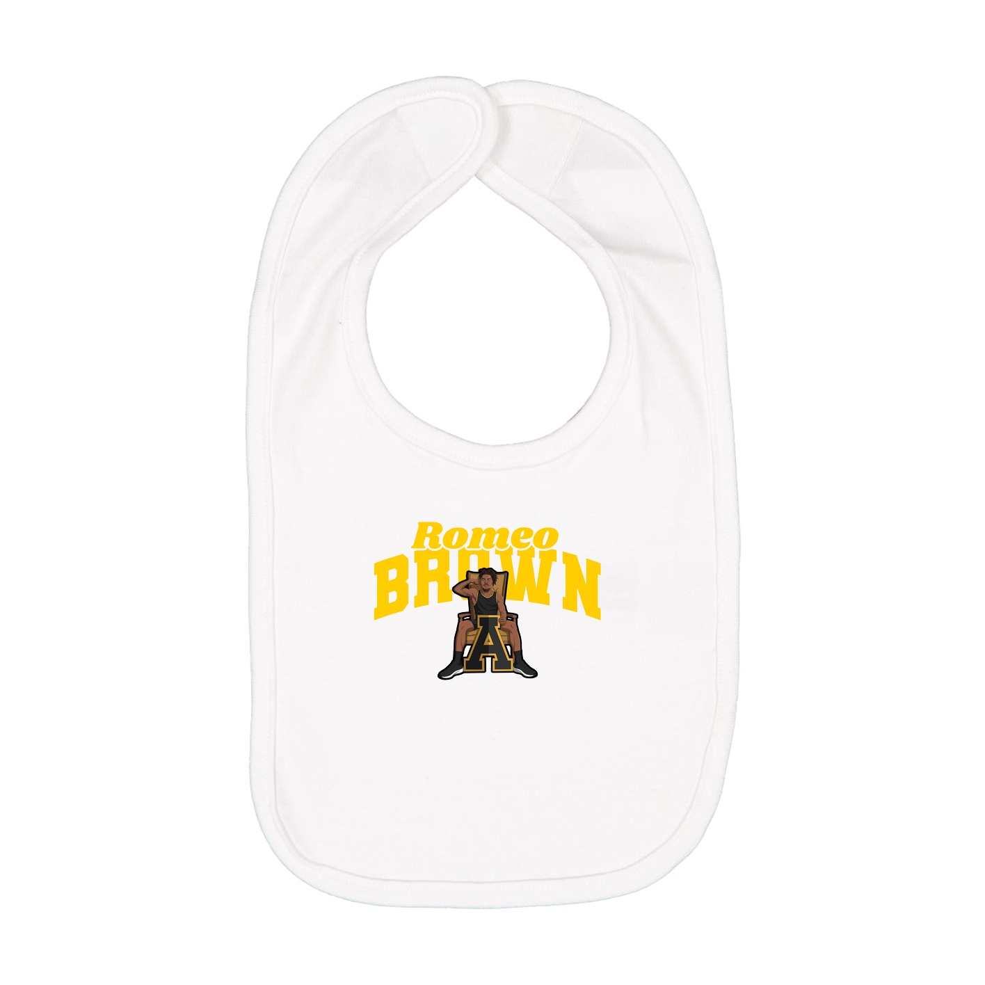 Infant Bib — Signature Arch in White