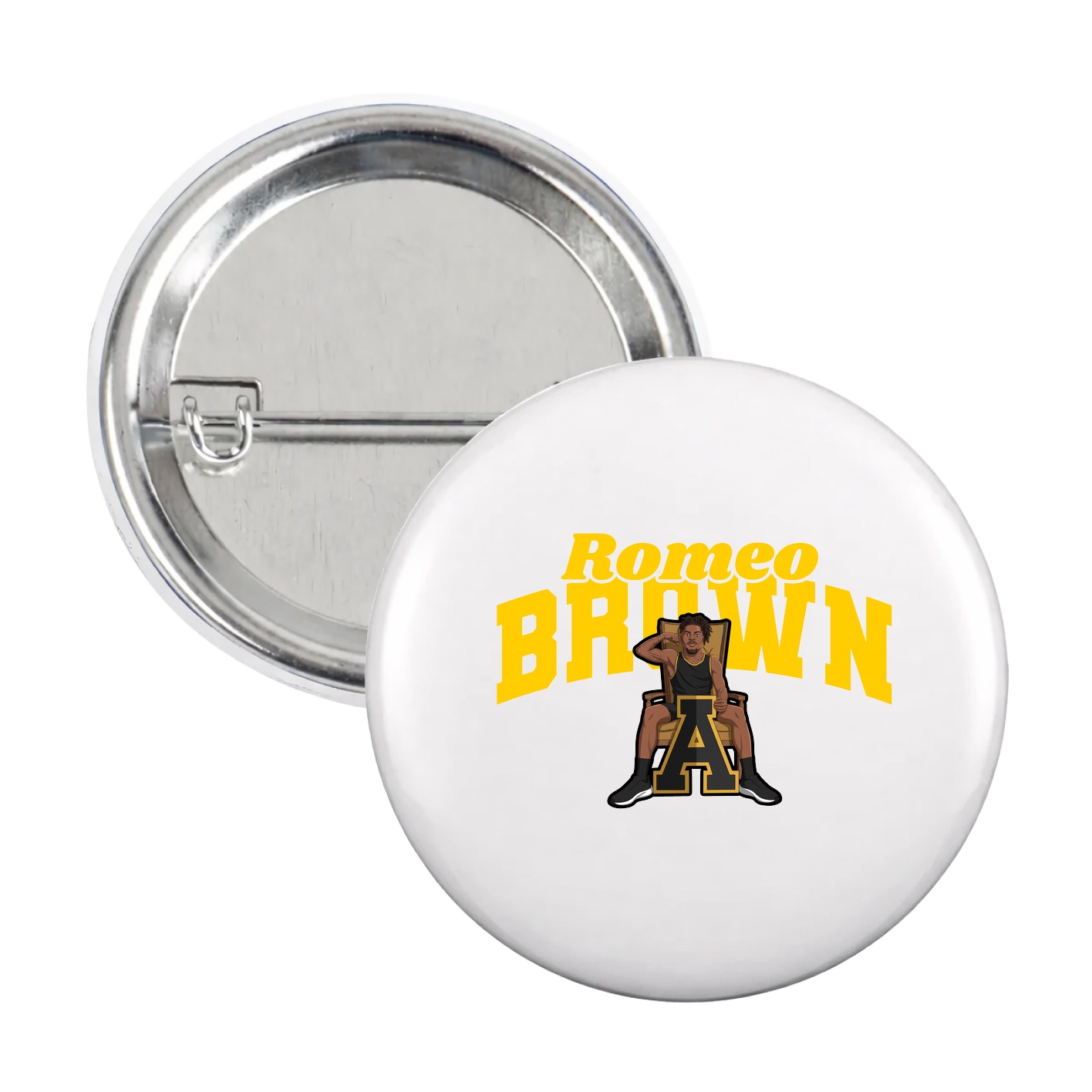 Game Day Button — Signature Arch in White