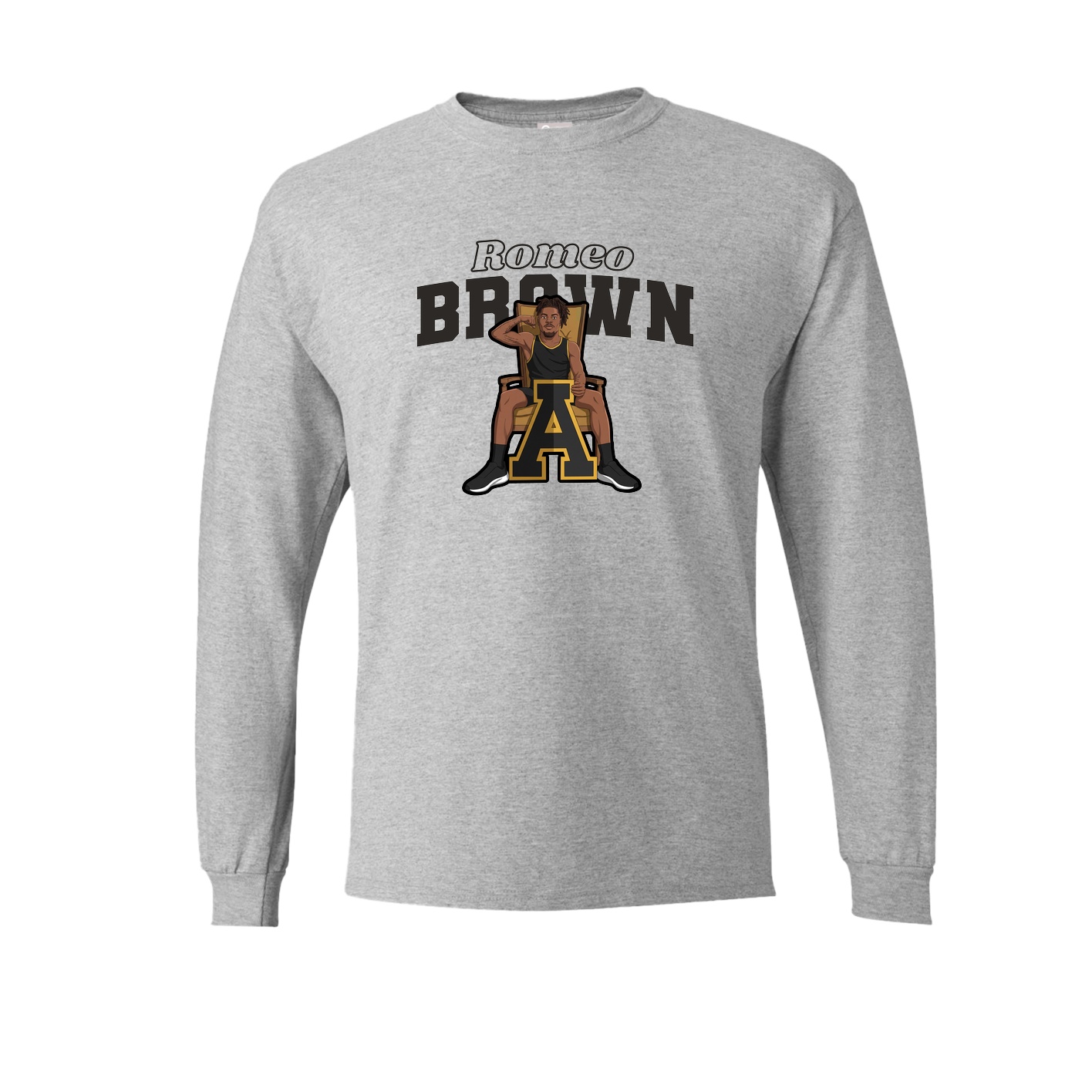 Long Sleeve Tee — Name Arch in Grey