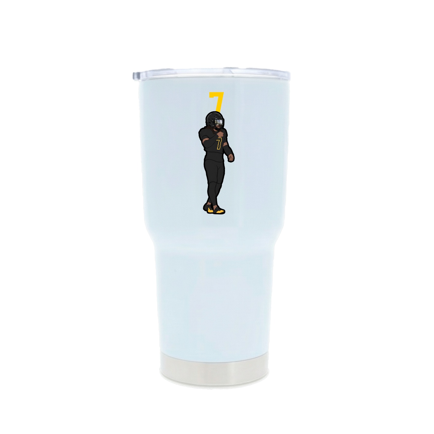 30oz Stainless Steel Tumbler — Number Top in White