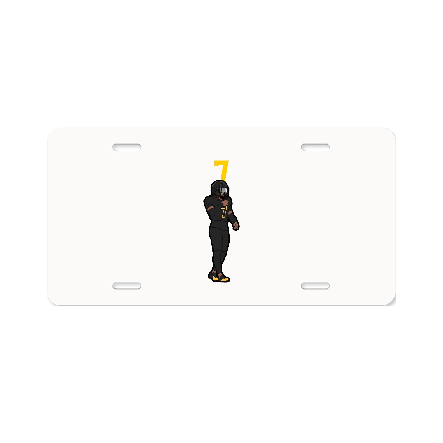 License Plate — Number Top in Classic
