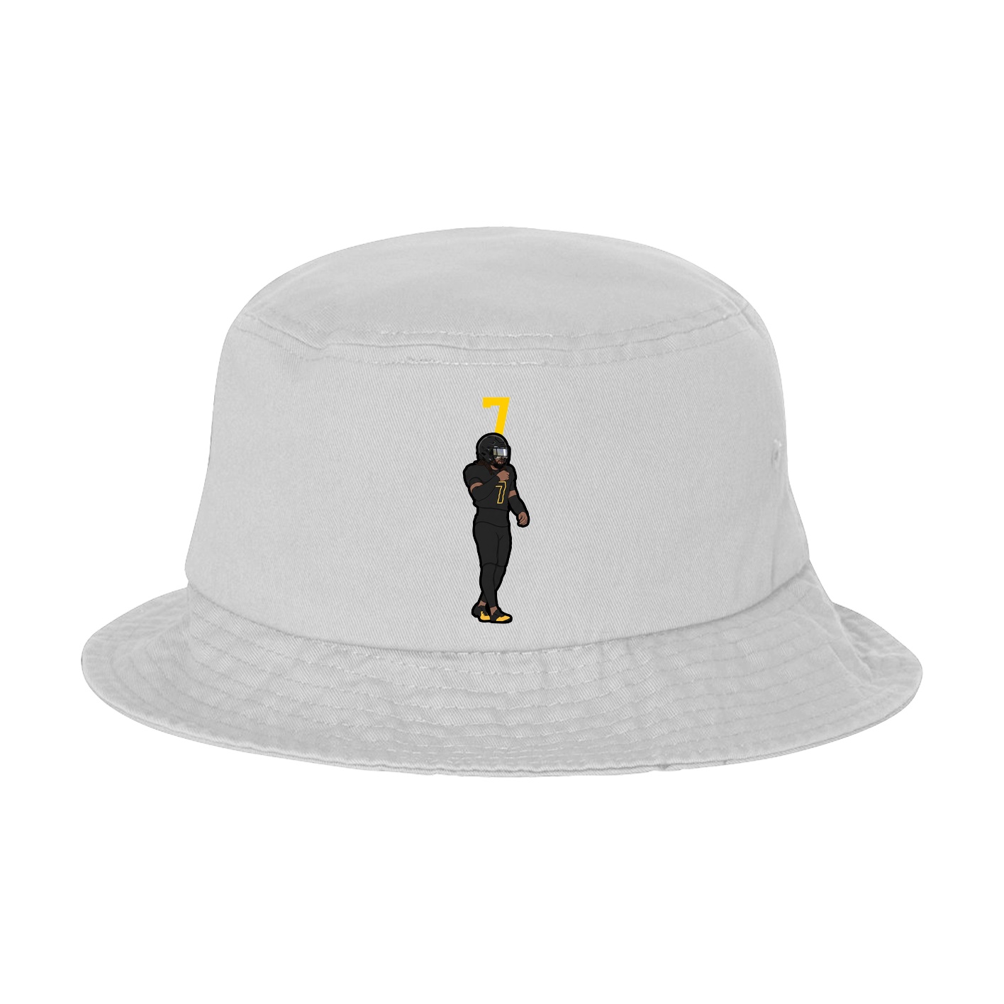 Bucket Cap — Number Top in White