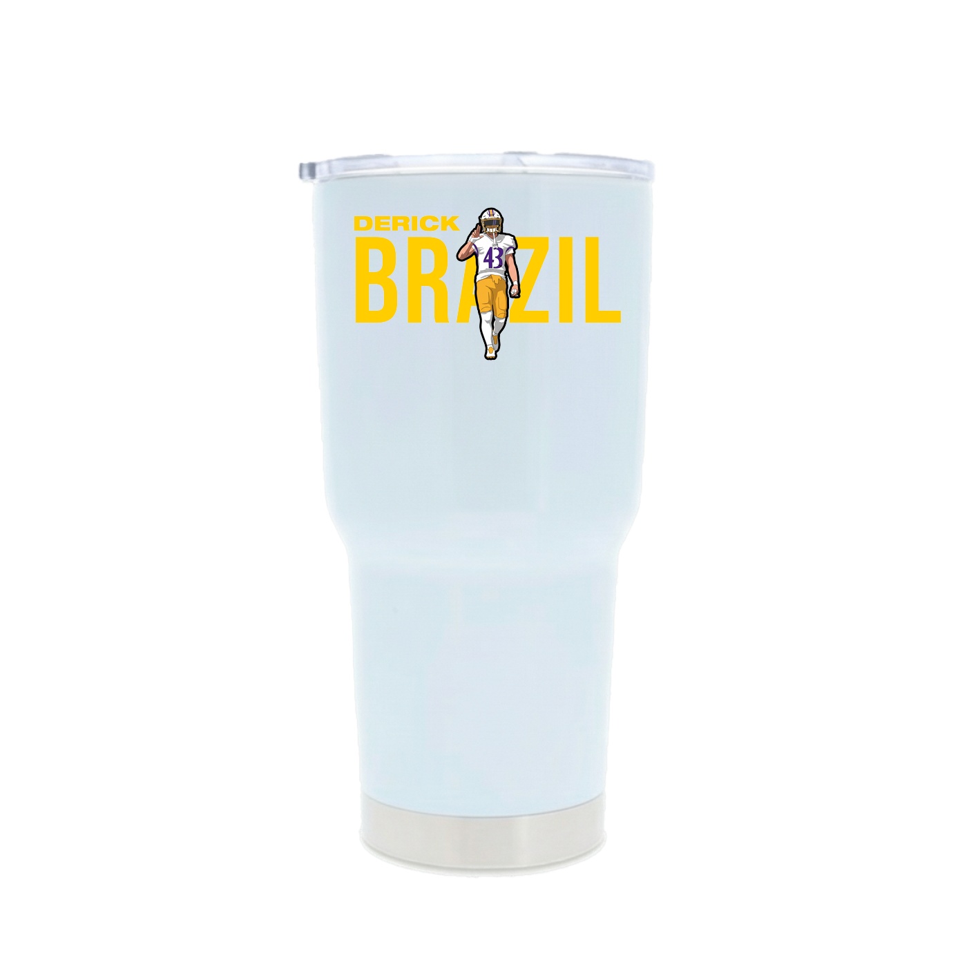 30oz Stainless Steel Tumbler — Player Name in White