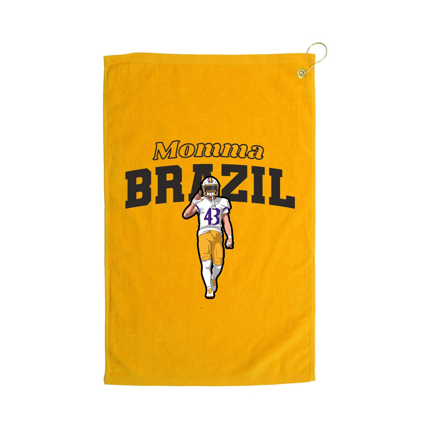 Golf Towel — Mothers Day Block in Gold