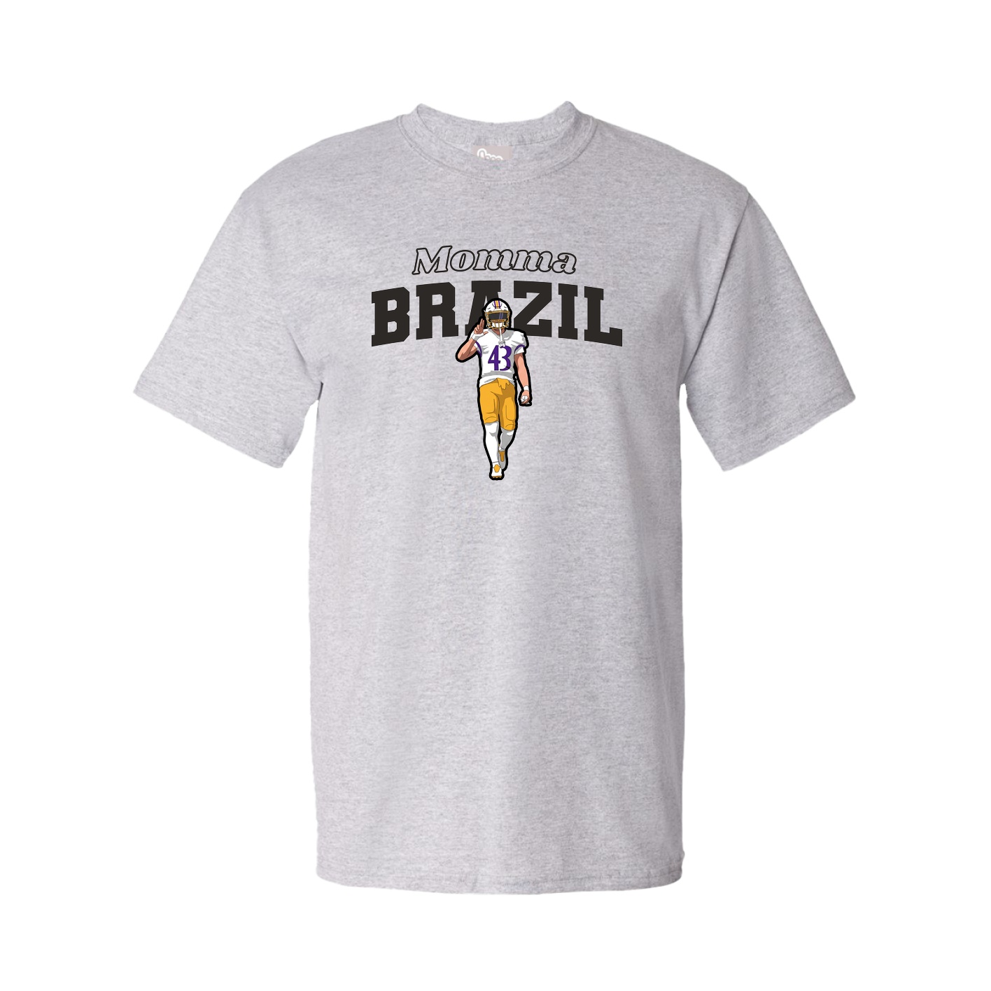 Youth Tee — Mothers Day Block in Grey
