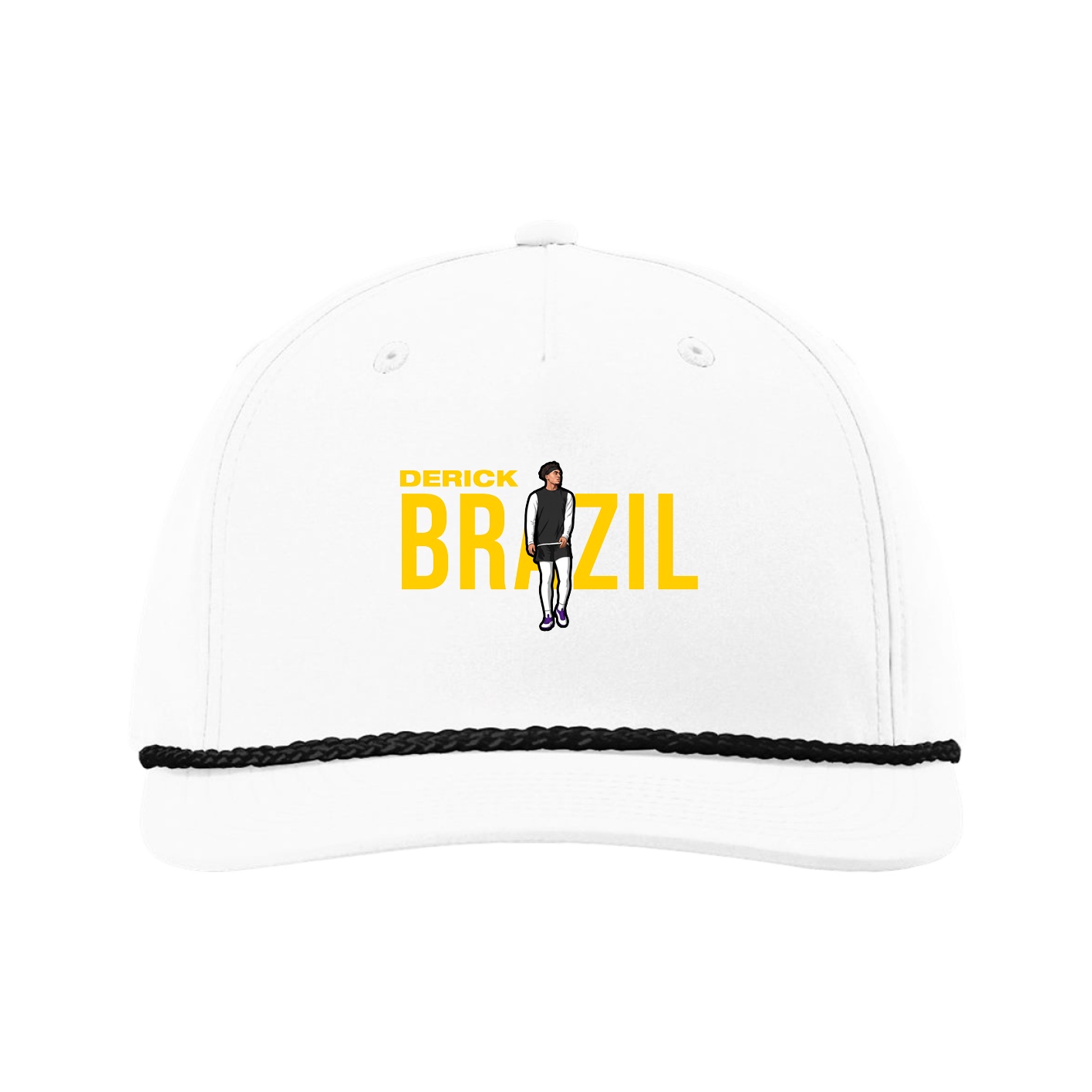 Five-Panel Classic Rope Cap — Player Name in White