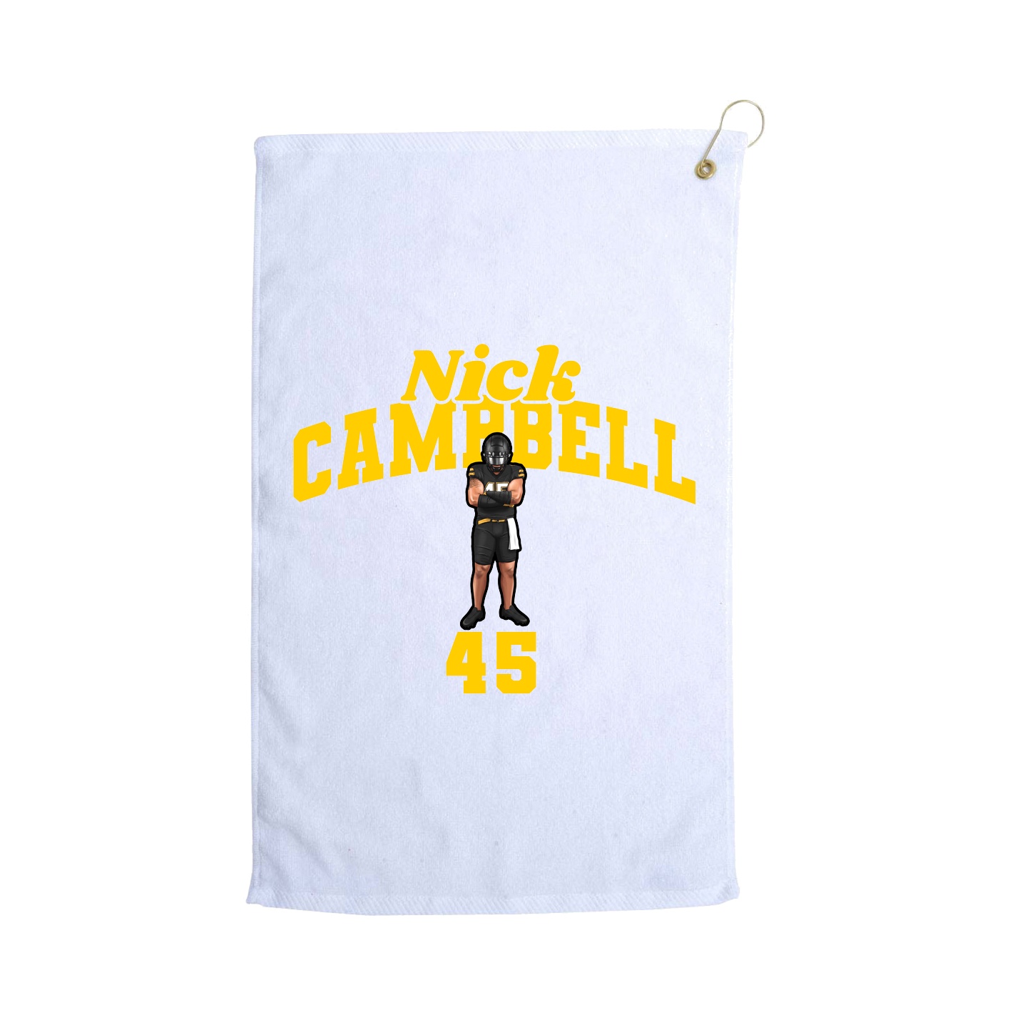 Golf Towel — Signature Arch in White