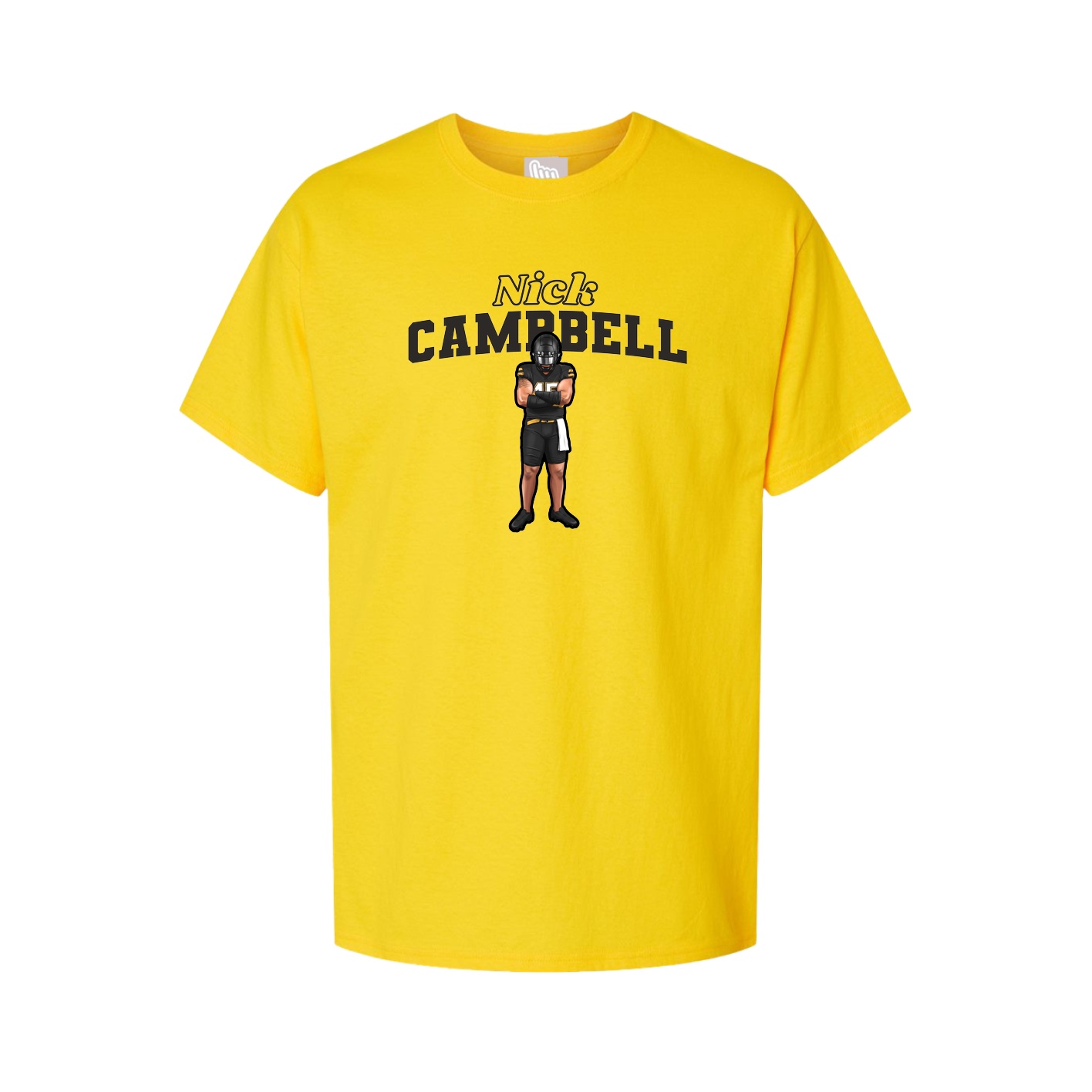 Youth Tee — Name Arch in Gold