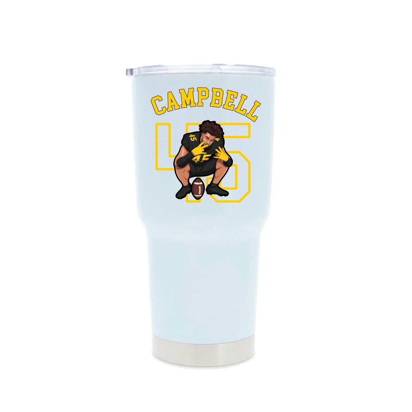 30oz Stainless Steel Tumbler — Shirsey Arch in White