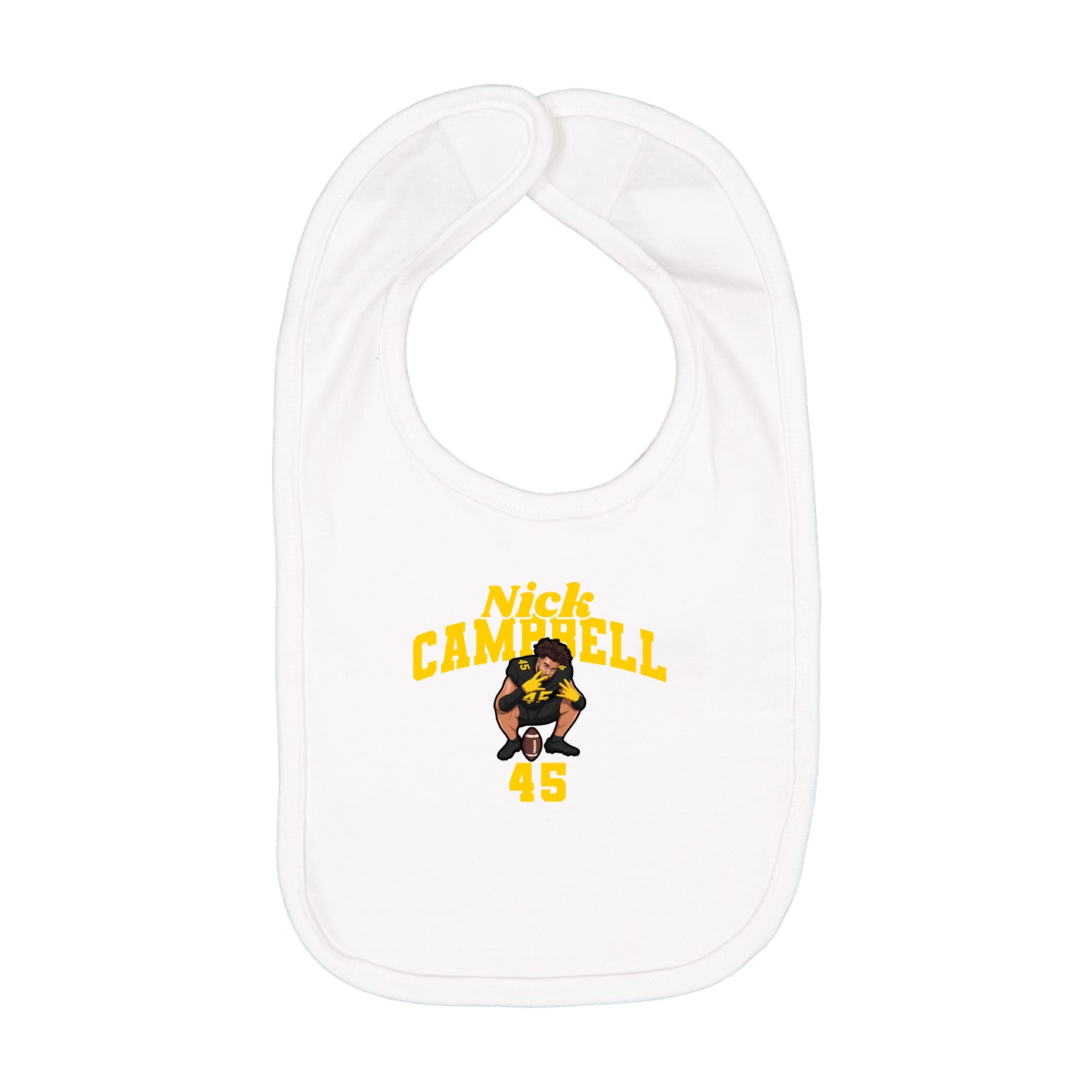 Infant Bib — Signature Arch in White