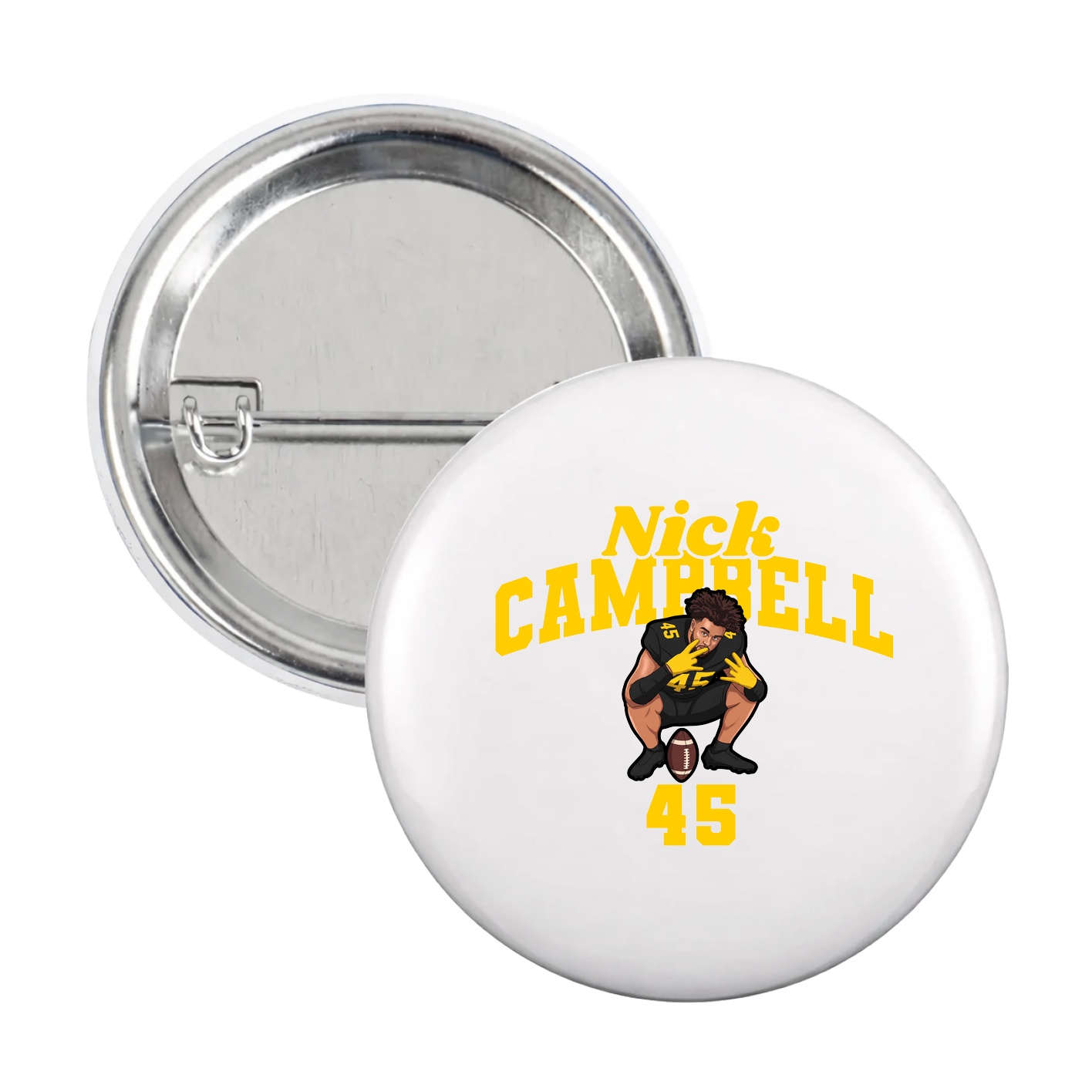 Game Day Button — Signature Arch in White
