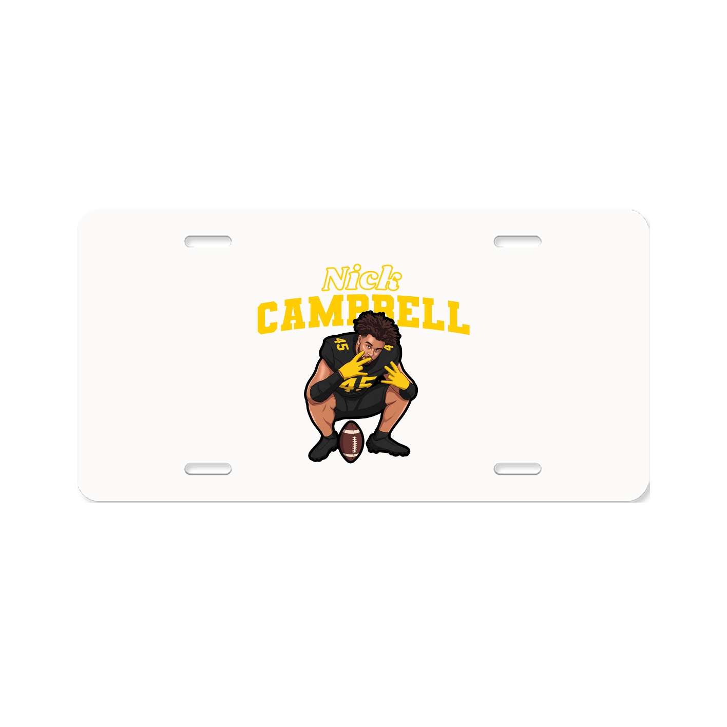 License Plate — Name Arch in Classic