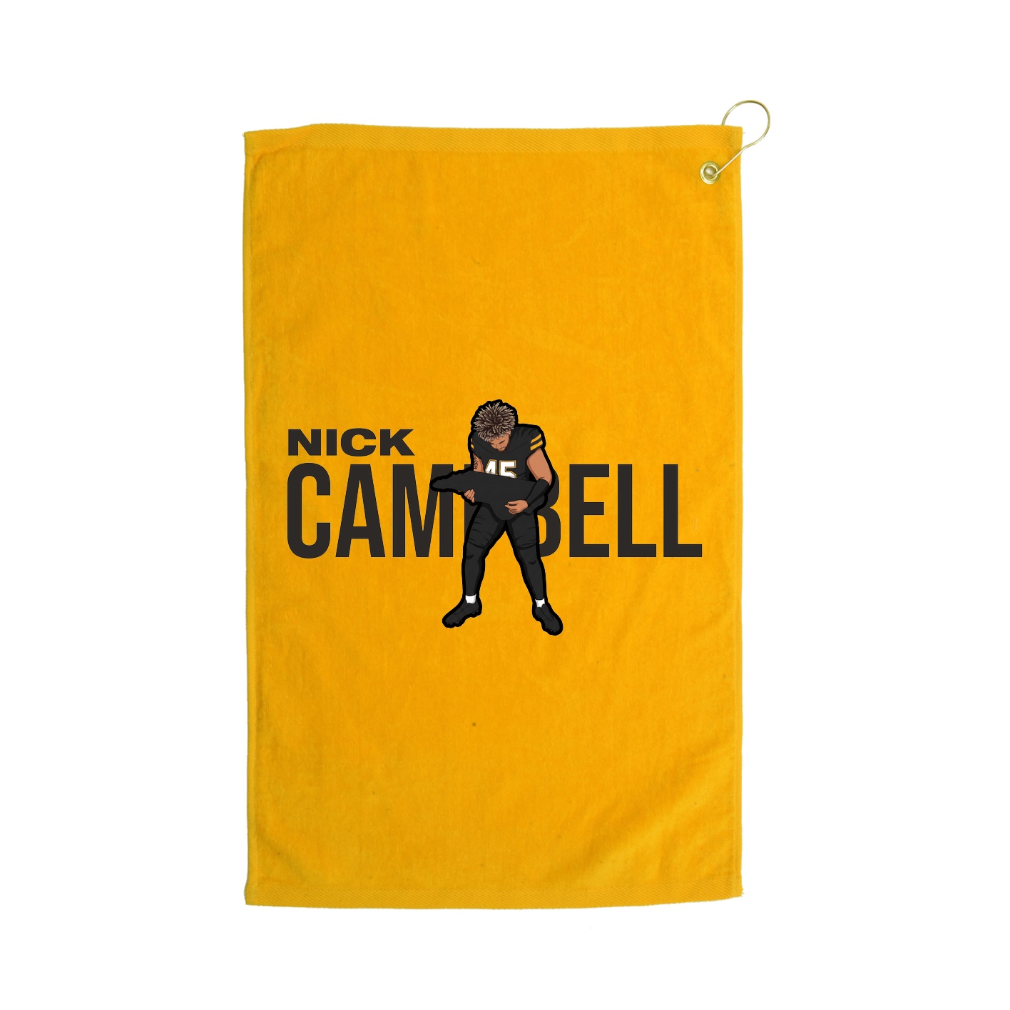 Golf Towel — Player Name in Gold