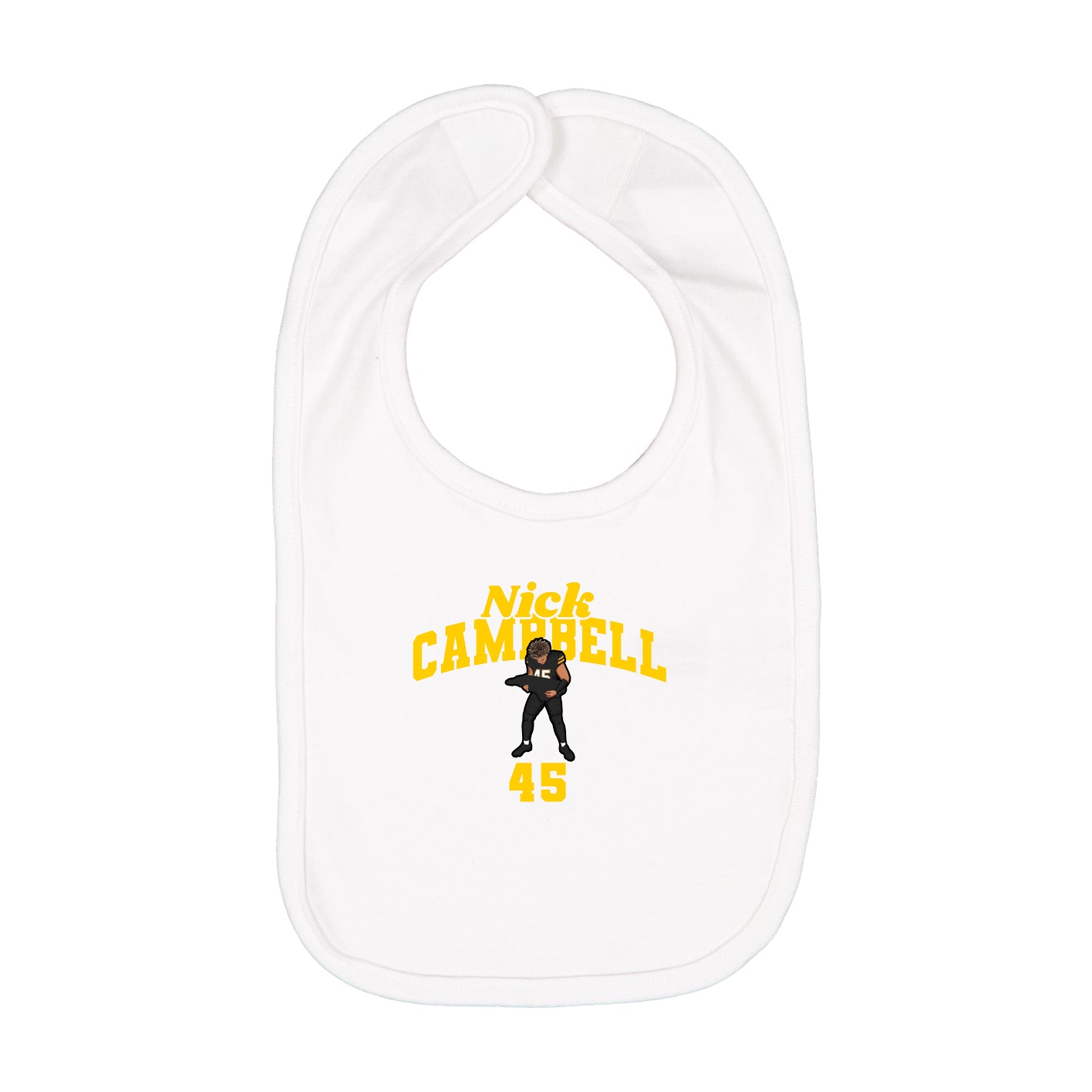 Infant Bib — Signature Arch in White