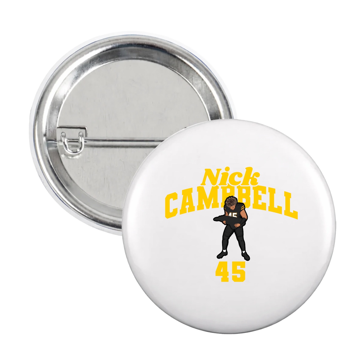 Game Day Button — Signature Arch in White