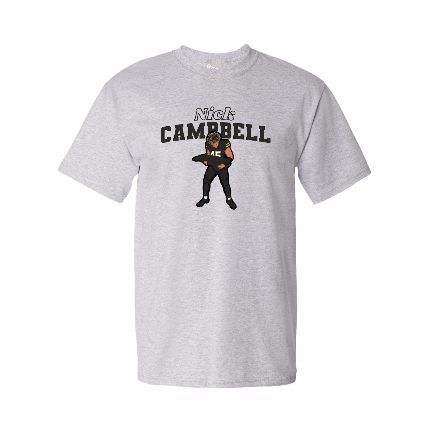 Youth Tee — Name Arch in Grey