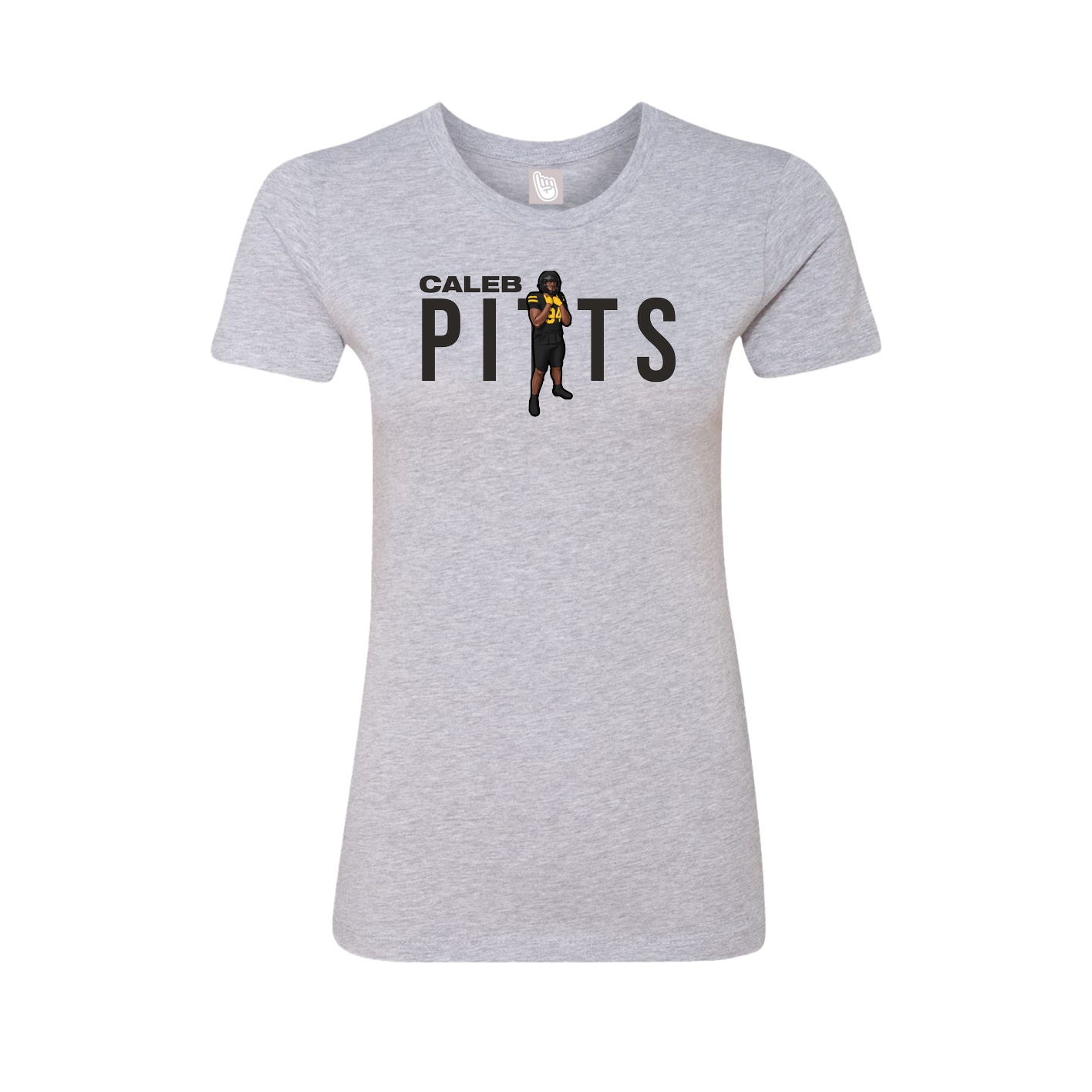 Fitted Women's Tee — Player Name in Grey