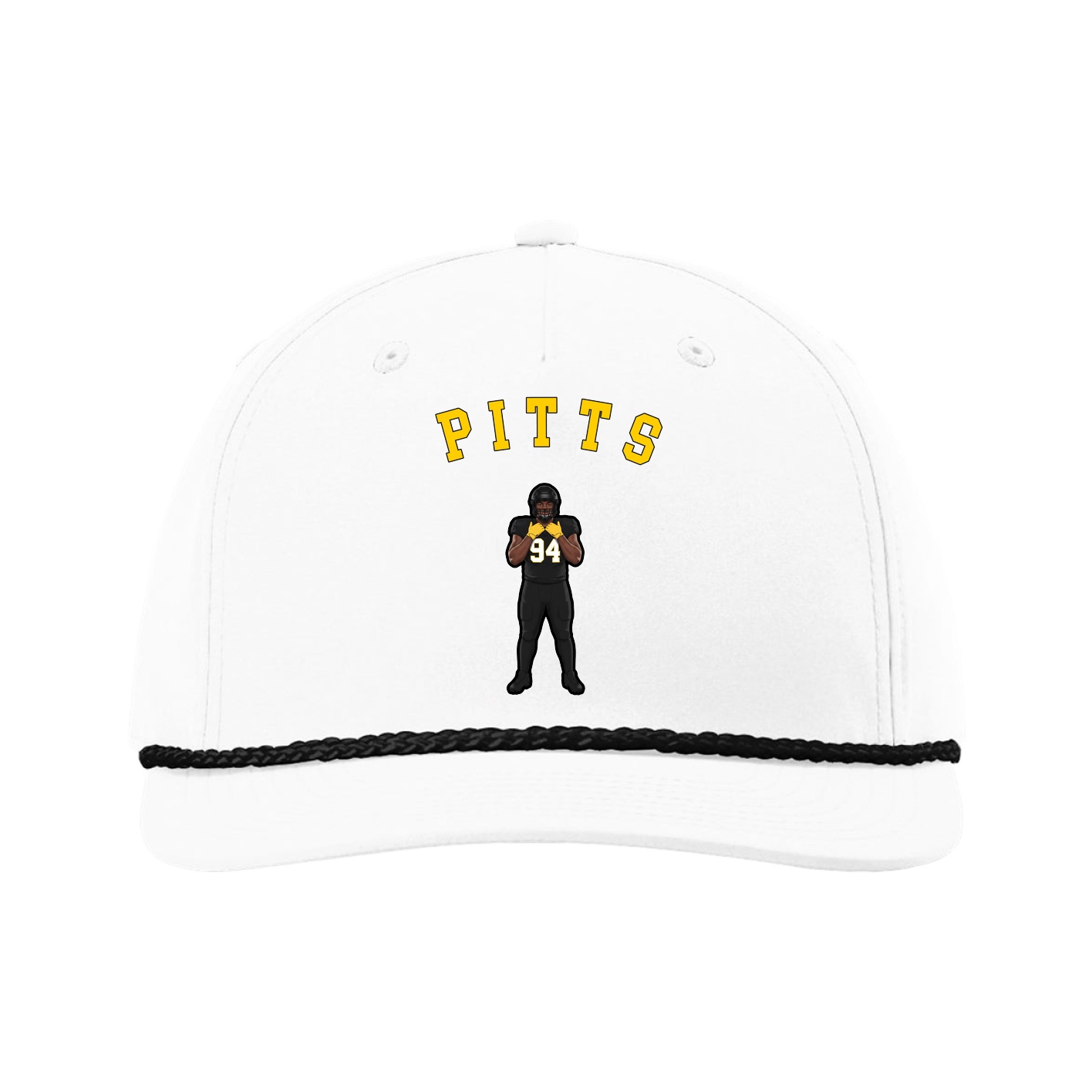 Five-Panel Classic Rope Cap — Shirsey Arch in White