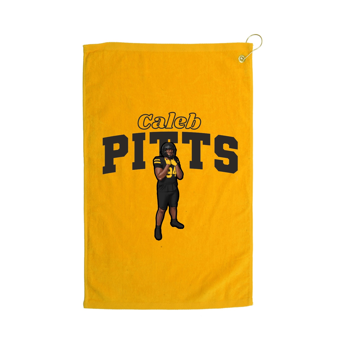 Golf Towel — Name Arch in Gold