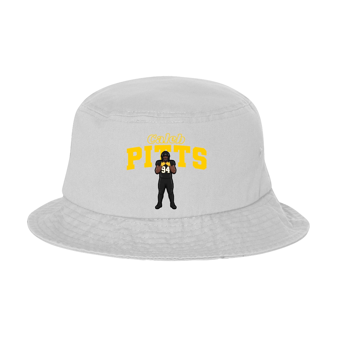 Bucket Cap — Name Arch in White