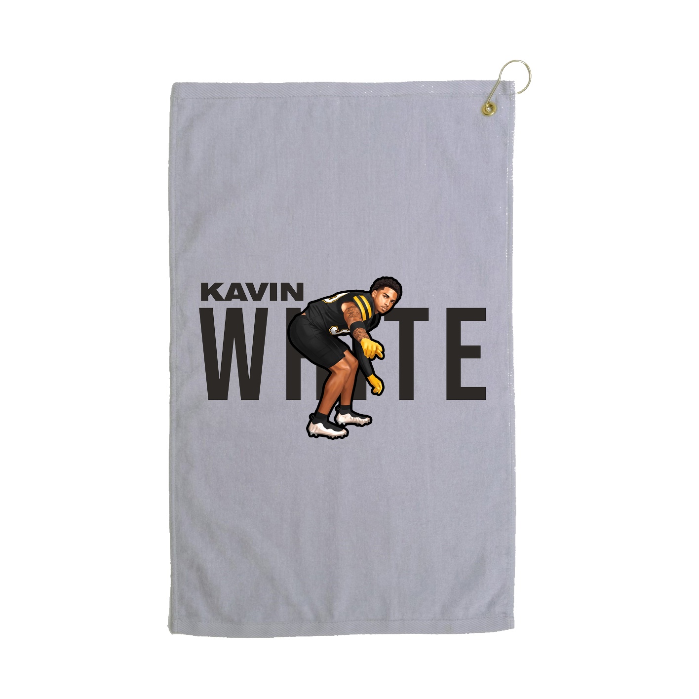 Golf Towel — Player Name in Grey