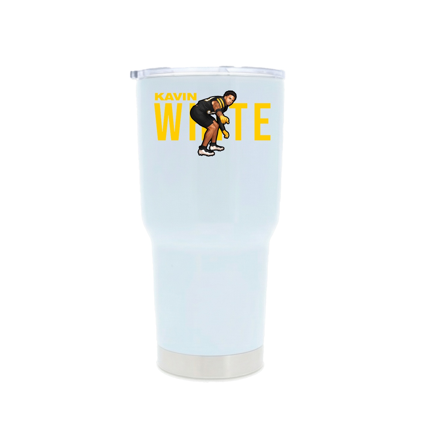 30oz Stainless Steel Tumbler — Player Name in White