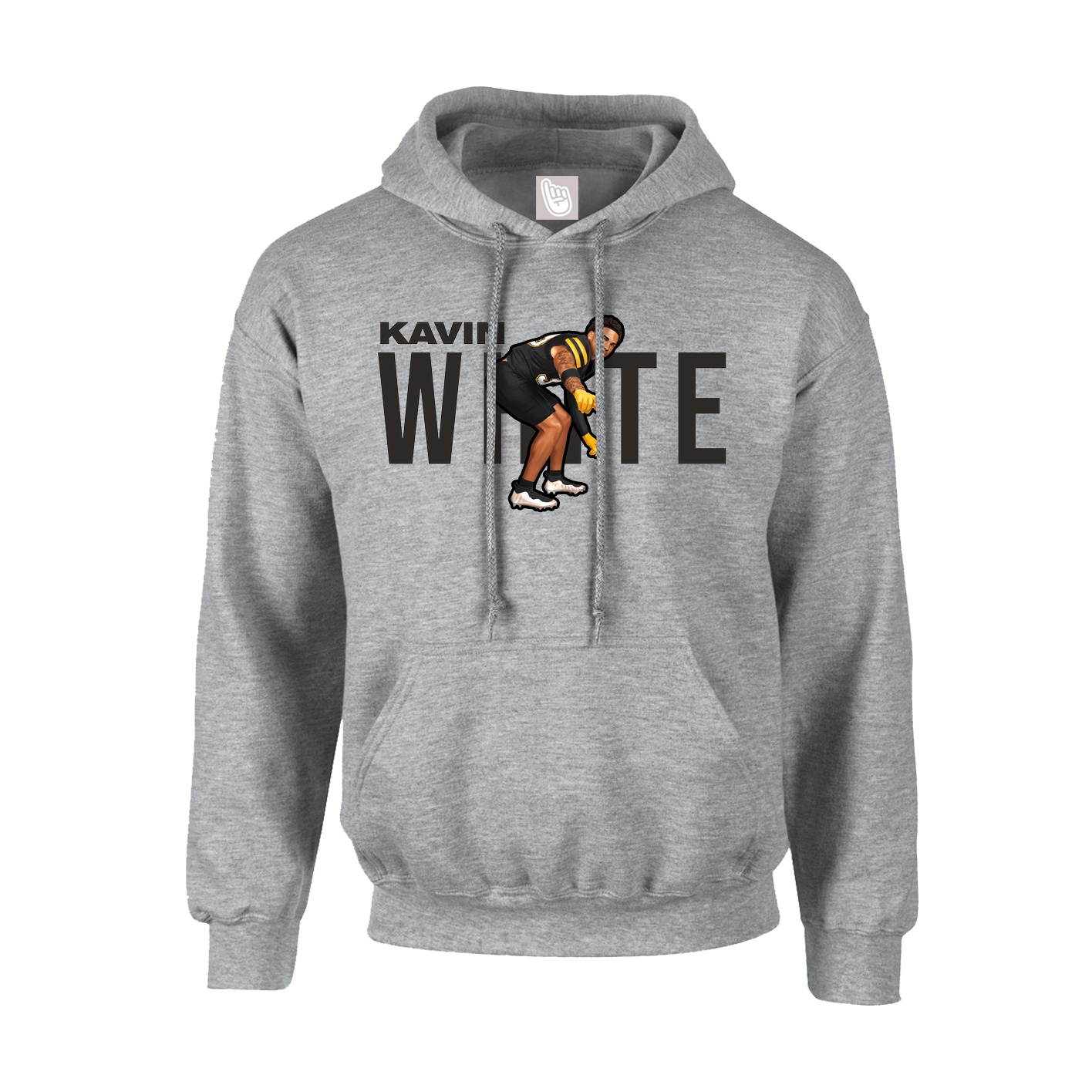 Youth Hoodie — Player Name in Grey