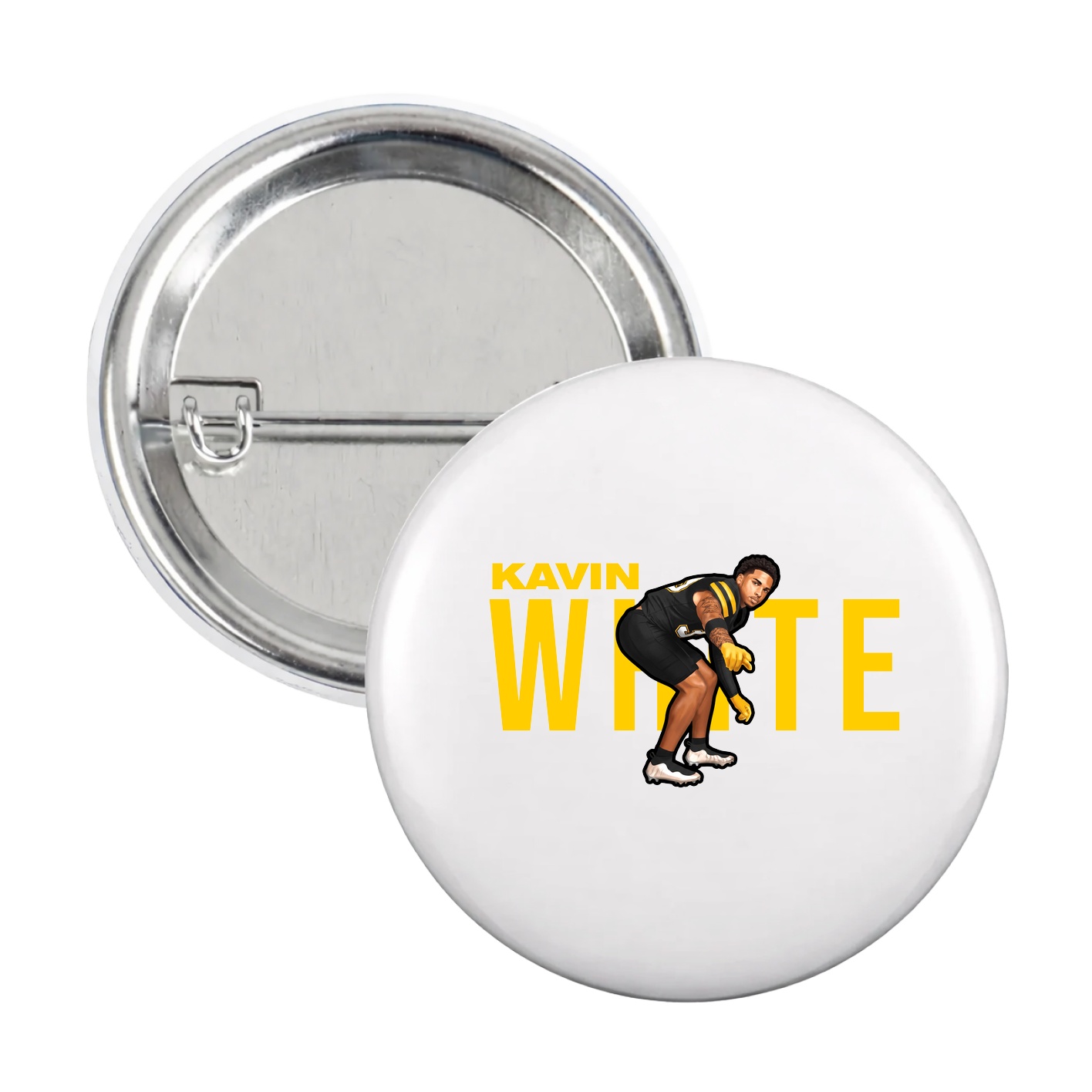Game Day Button — Player Name in White