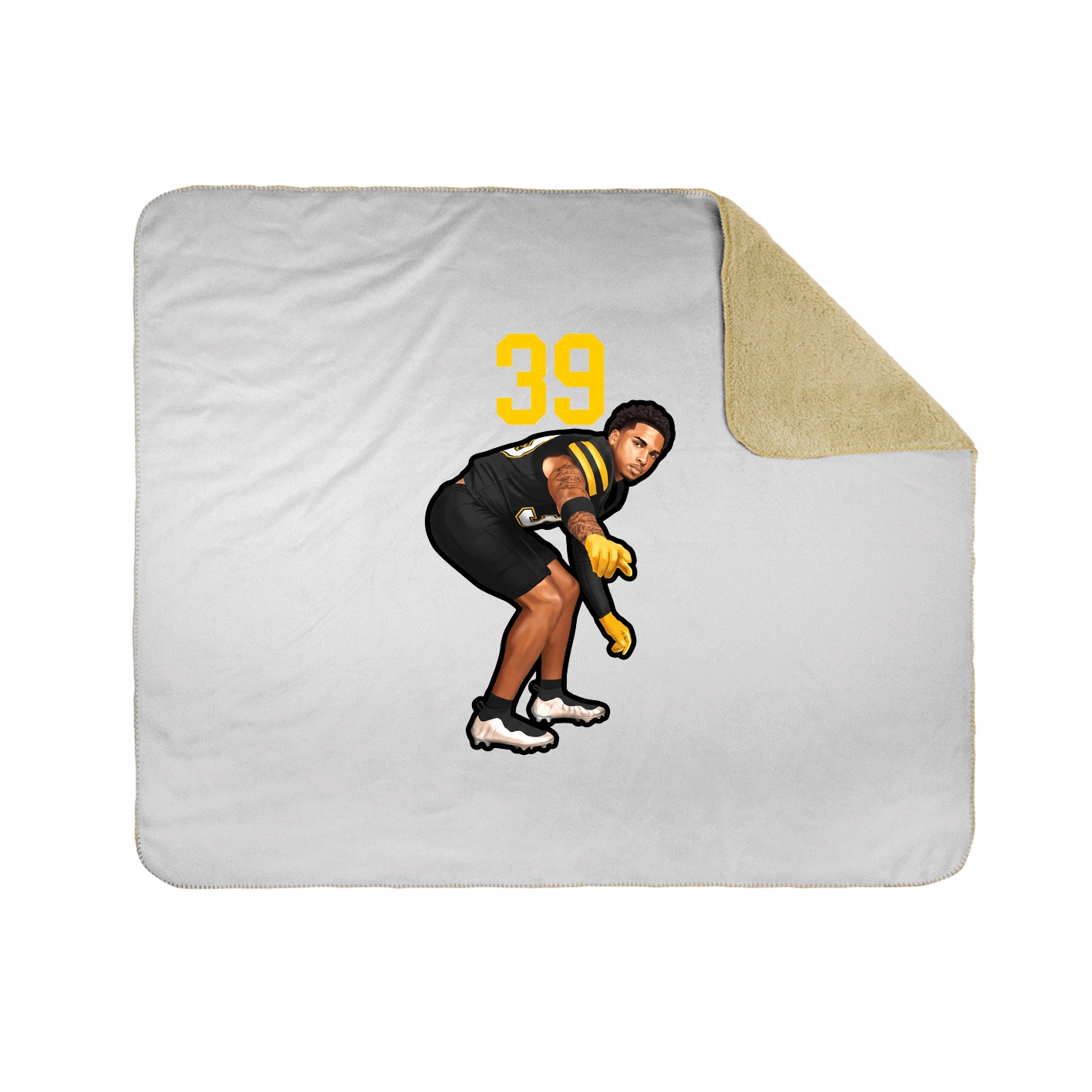Throw Blanket — Number Top in White