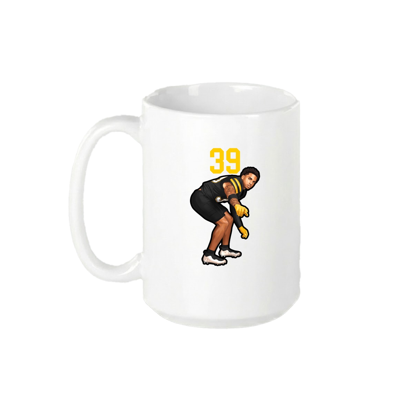 15oz Coffee Mug — Number Top in White
