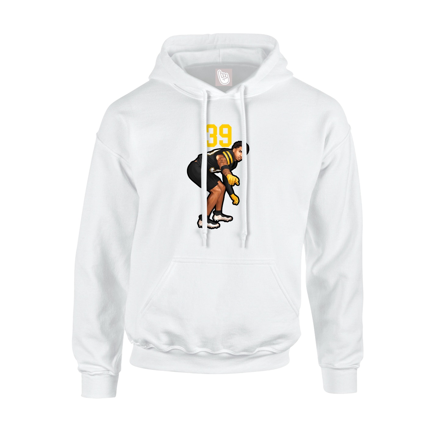 Hoodie — Number Top in White