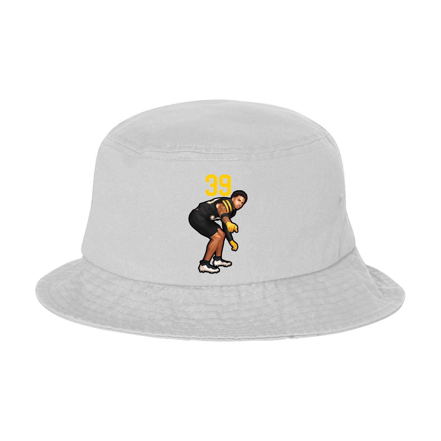 Bucket Cap — Number Top in White