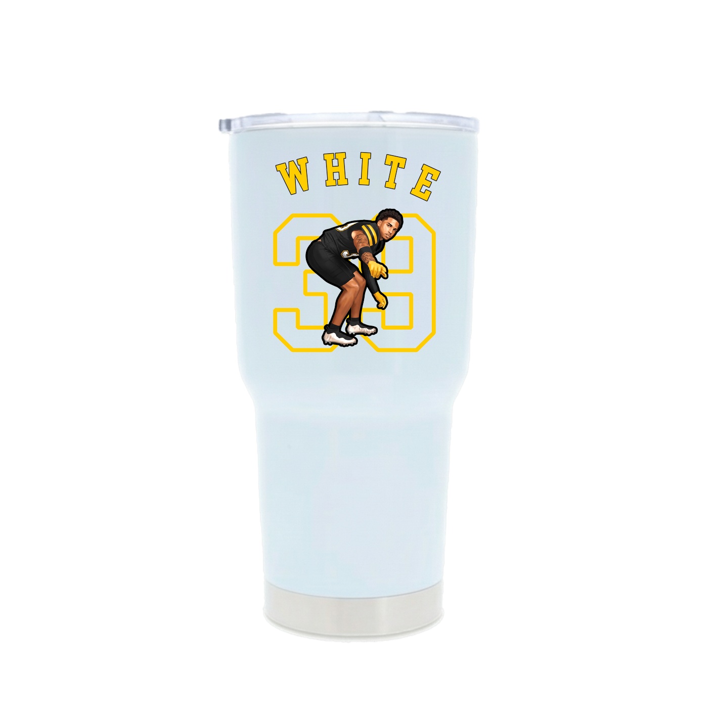 30oz Stainless Steel Tumbler — Shirsey Arch in White
