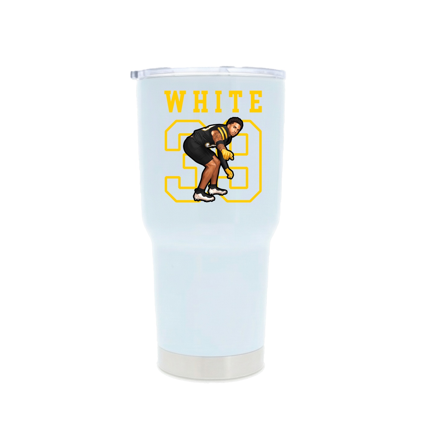 30oz Stainless Steel Tumbler — Shirsey in White